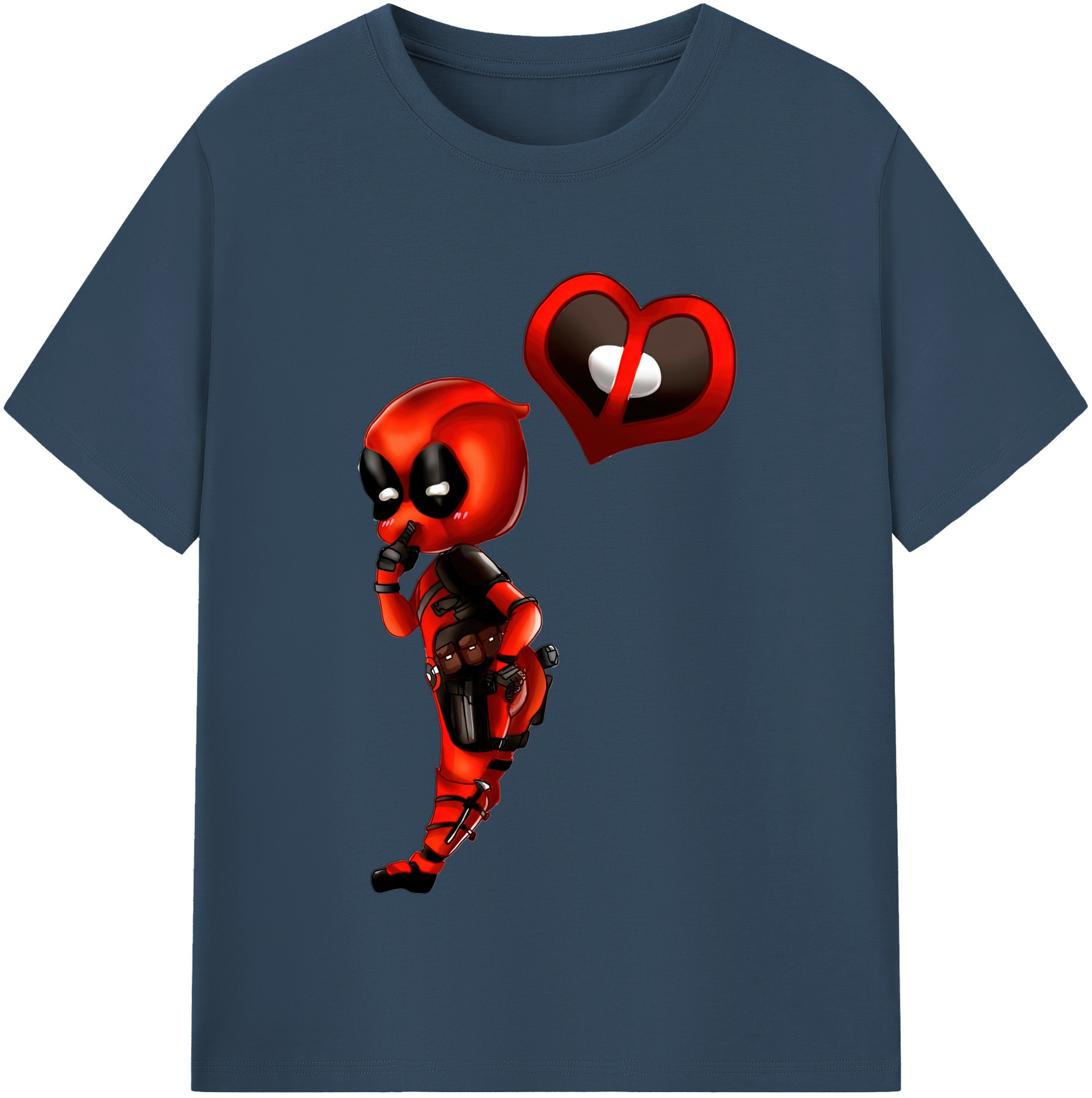 （画像用） Deadpool デッドプール 綿100％半袖Tシャツ（フロントプリント）