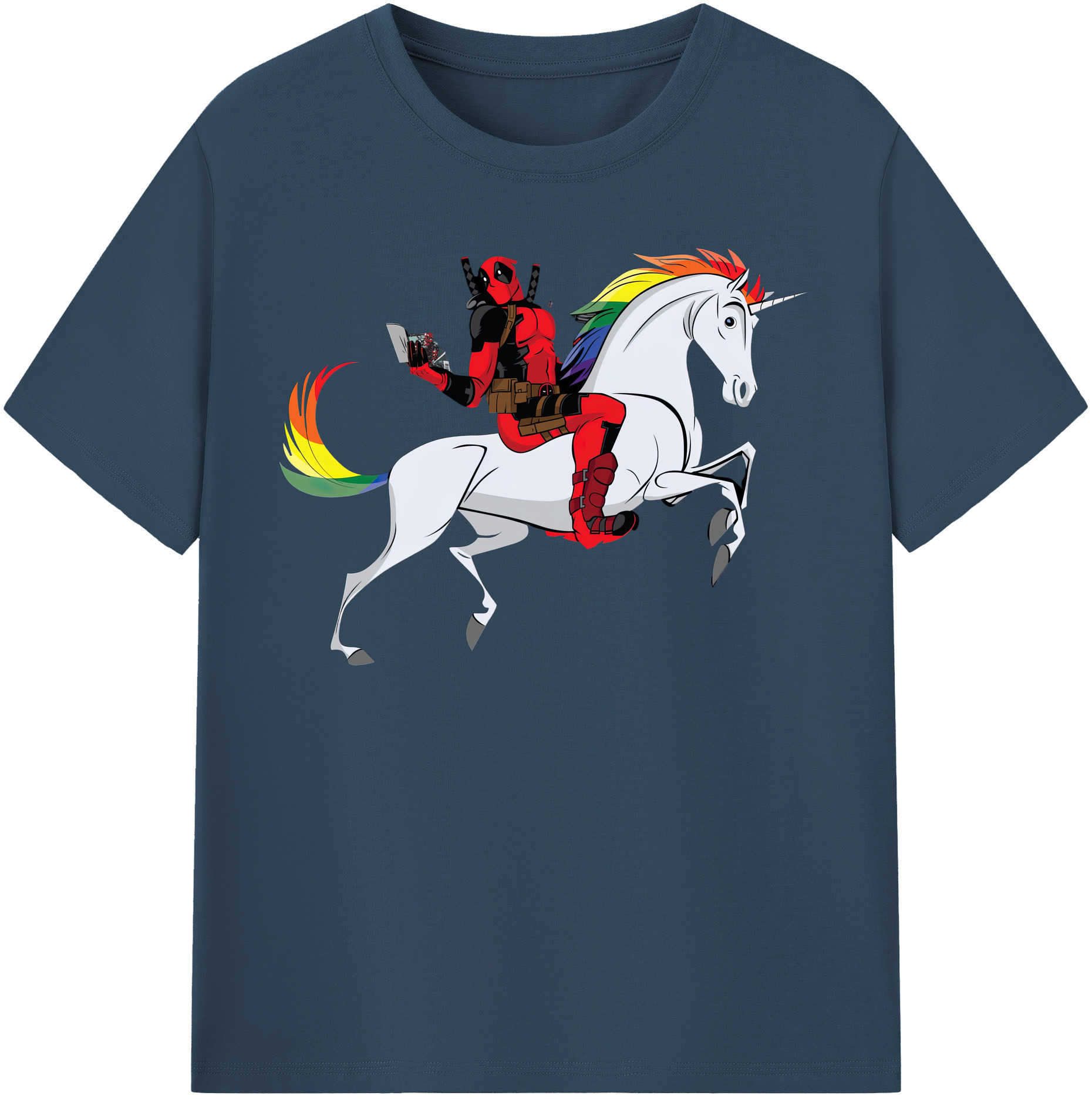 （画像用） Deadpool デッドプール 綿100％半袖Tシャツ（フロントプリント）