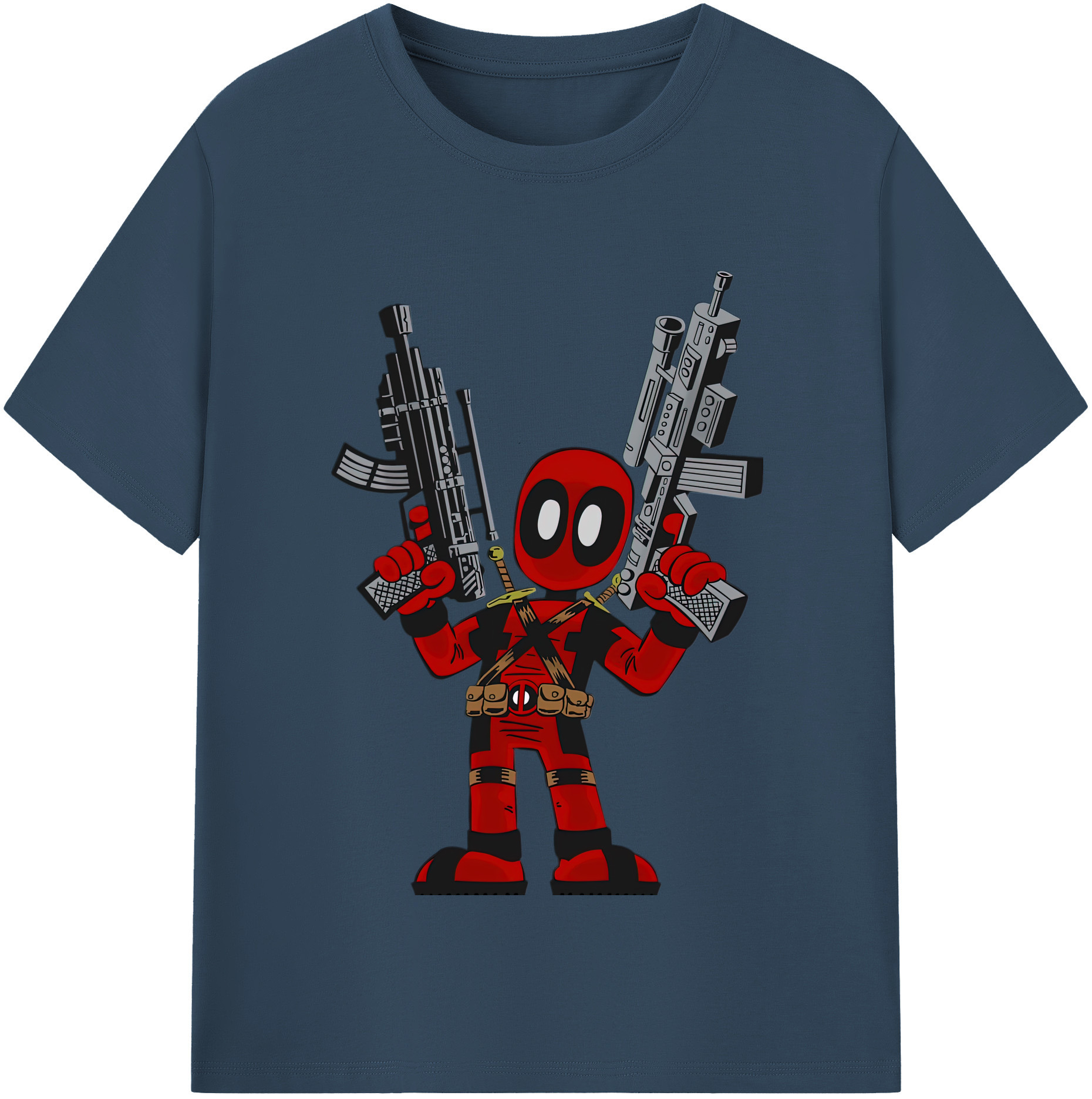 （画像用） Deadpool デッドプール 綿100％半袖Tシャツ（フロントプリント）