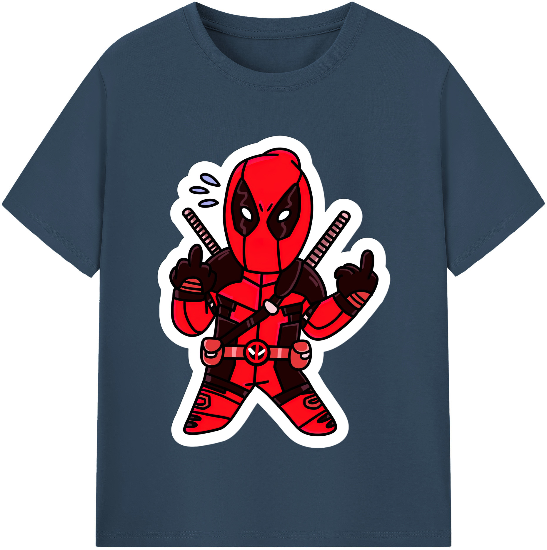 （画像用） Deadpool デッドプール 綿100％半袖Tシャツ（フロントプリント）