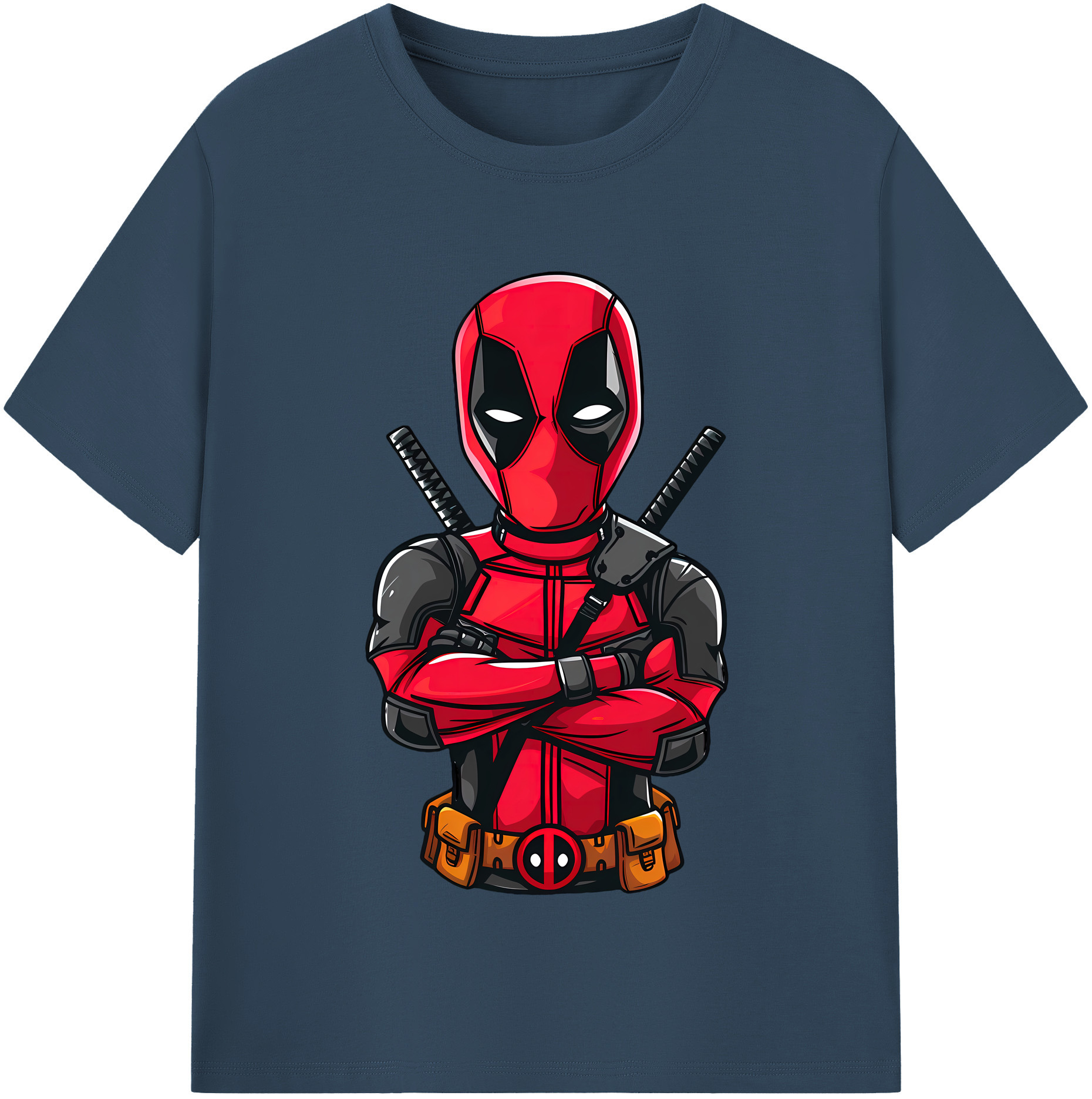 （画像用） Deadpool デッドプール 綿100％半袖Tシャツ（フロントプリント）