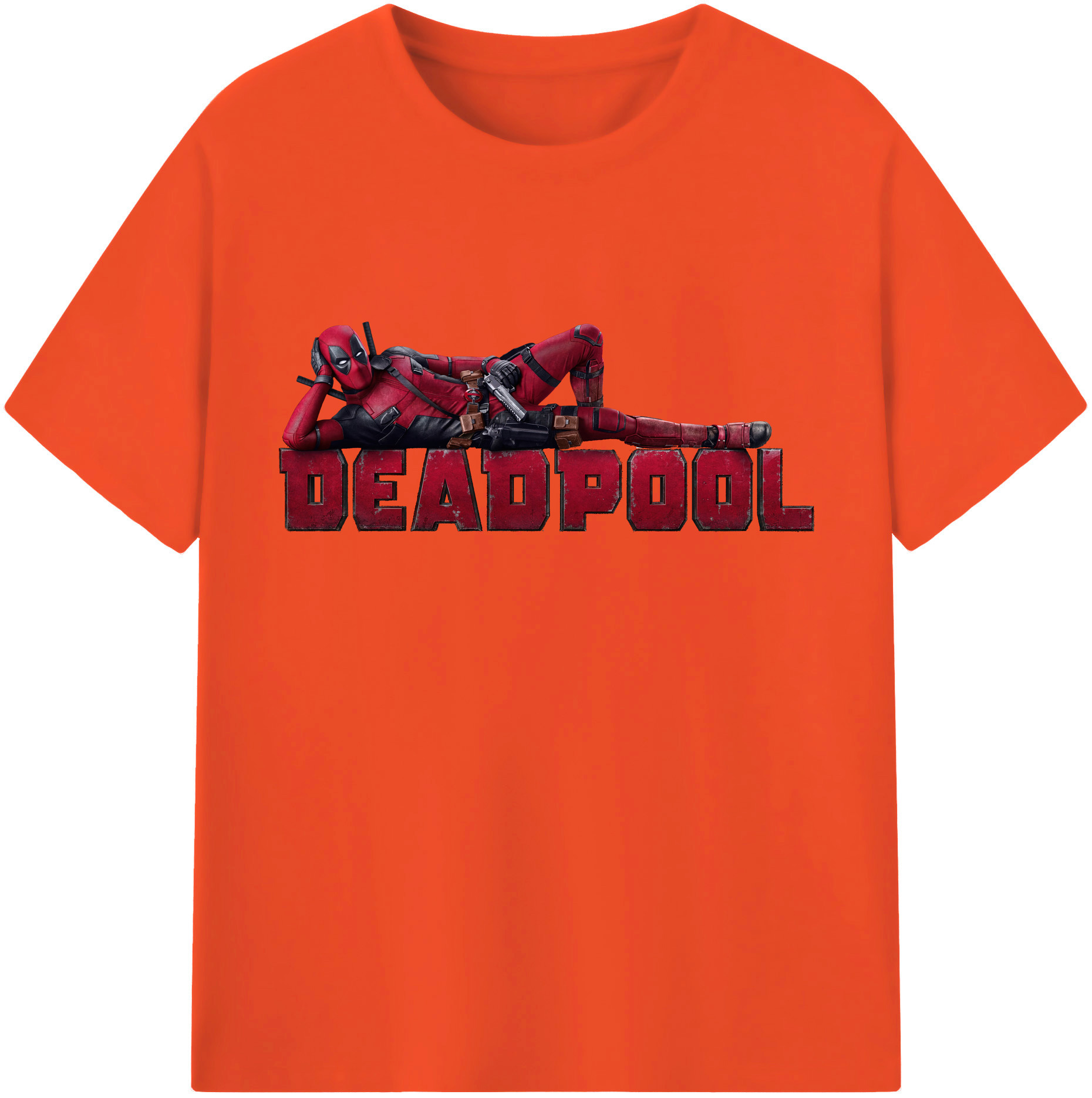 （画像用） Deadpool デッドプール 綿100％半袖Tシャツ（フロントプリント）