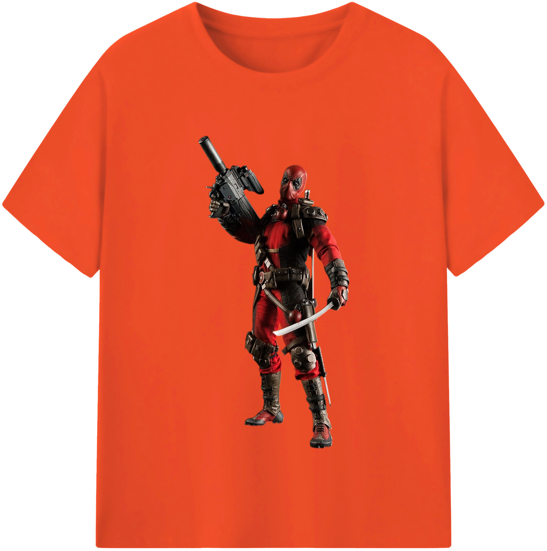 （画像用） Deadpool デッドプール 綿100％半袖Tシャツ（フロントプリント）