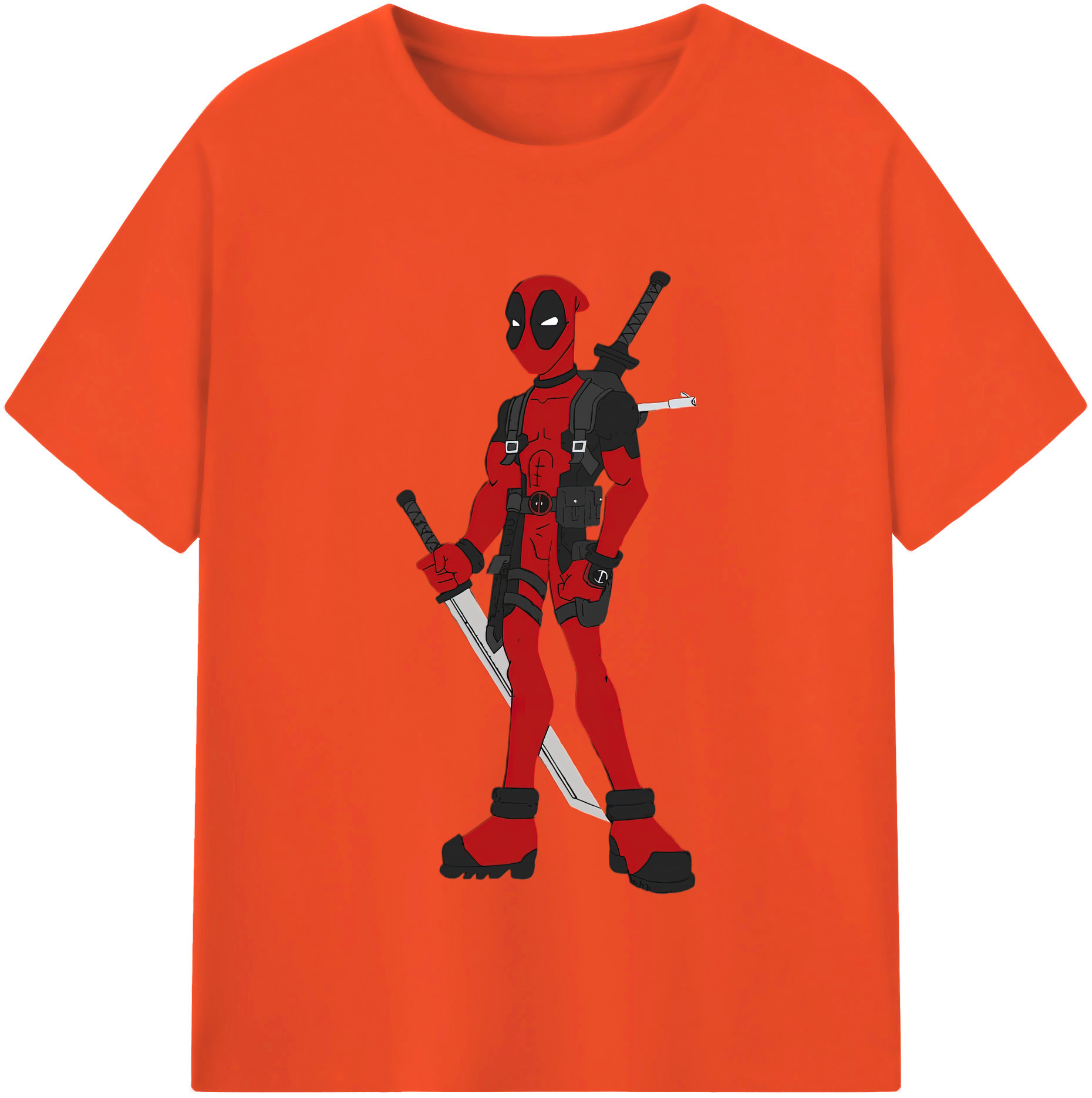 （画像用） Deadpool デッドプール 綿100％半袖Tシャツ（フロントプリント）