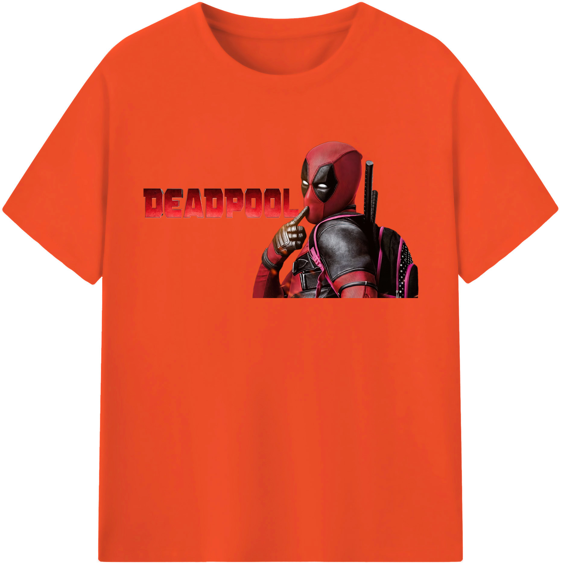 （画像用） Deadpool デッドプール 綿100％半袖Tシャツ（フロントプリント）