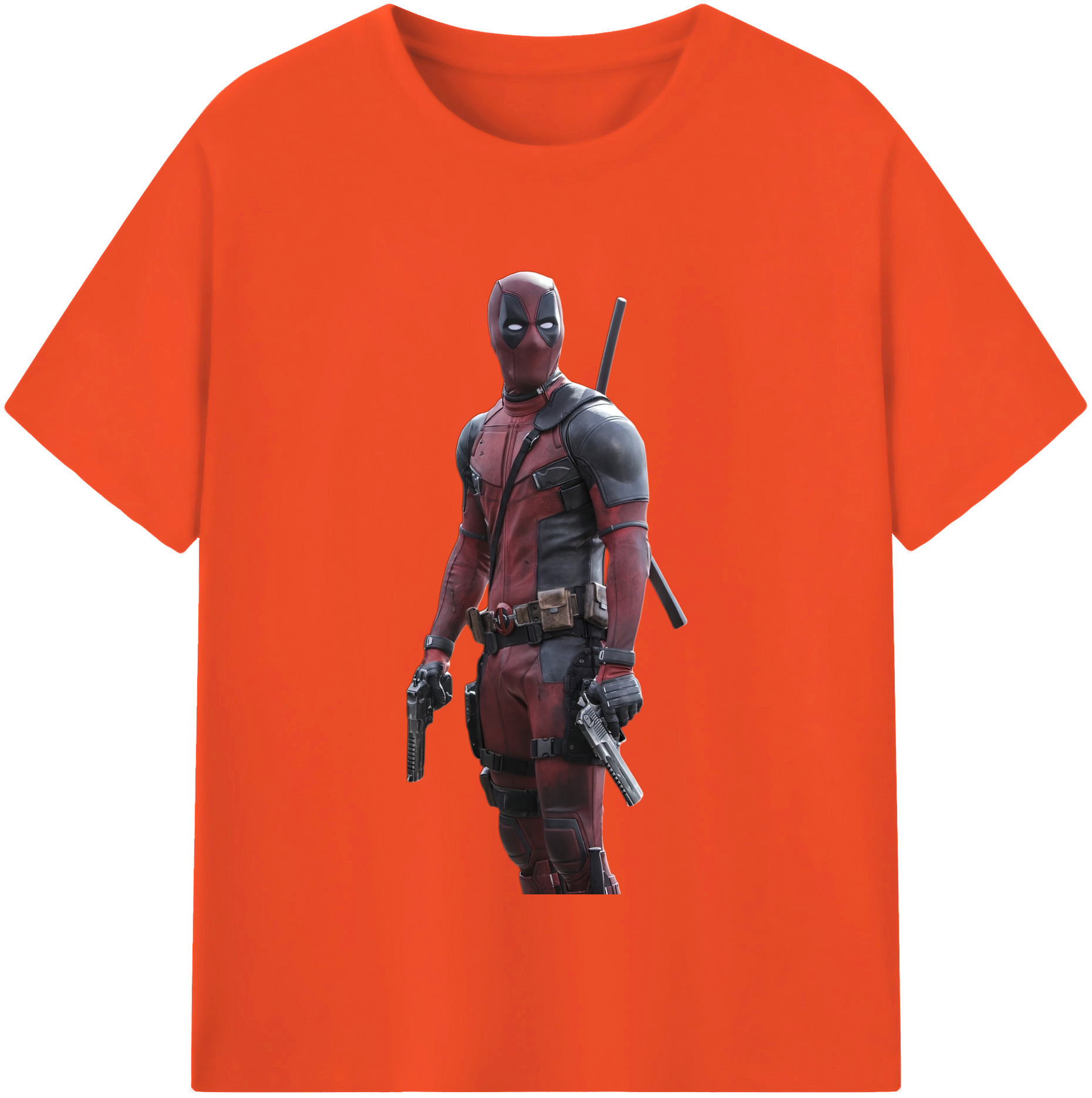（画像用） Deadpool デッドプール 綿100％半袖Tシャツ（フロントプリント）