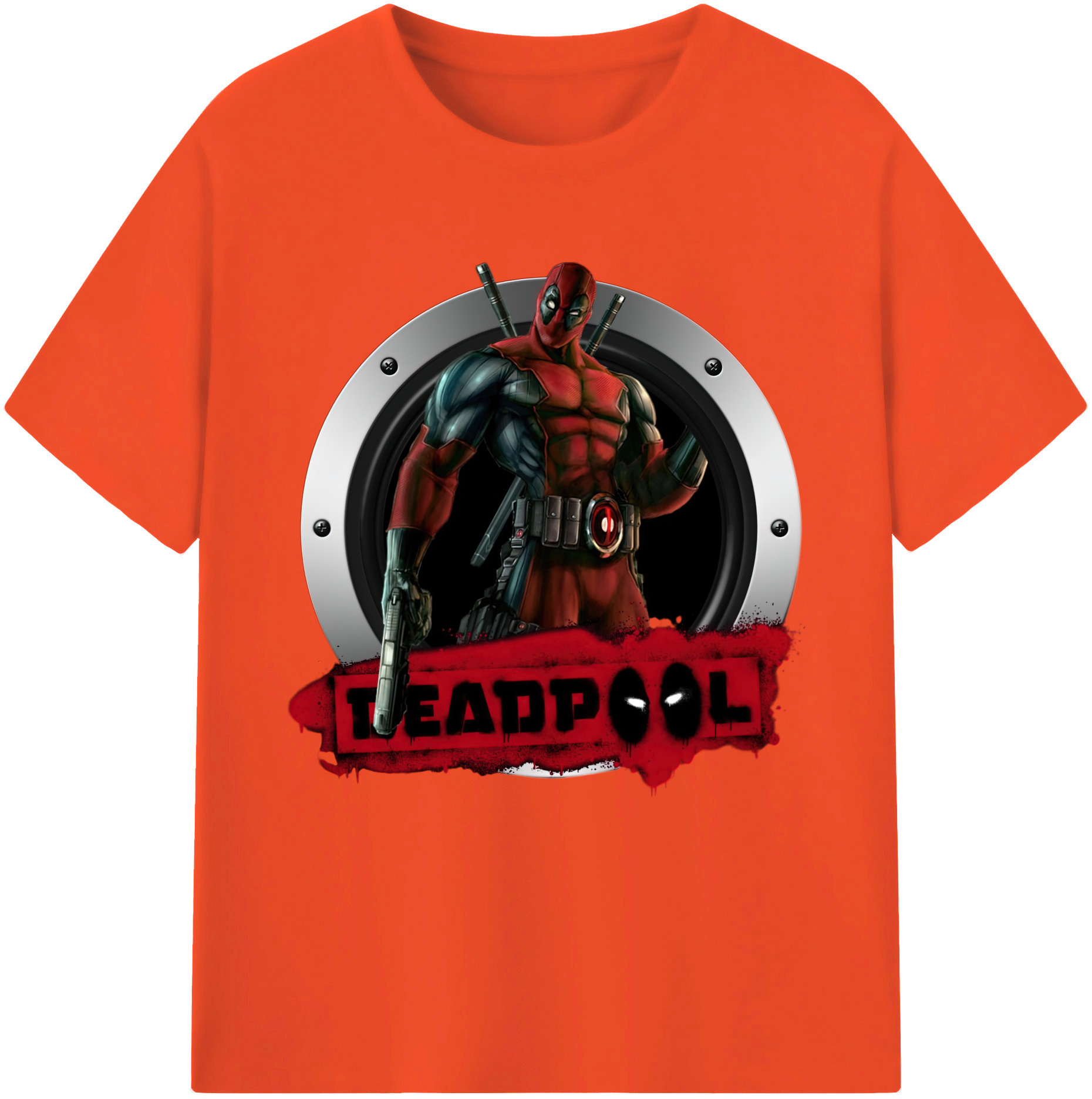 （画像用） Deadpool デッドプール 綿100％半袖Tシャツ（フロントプリント）
