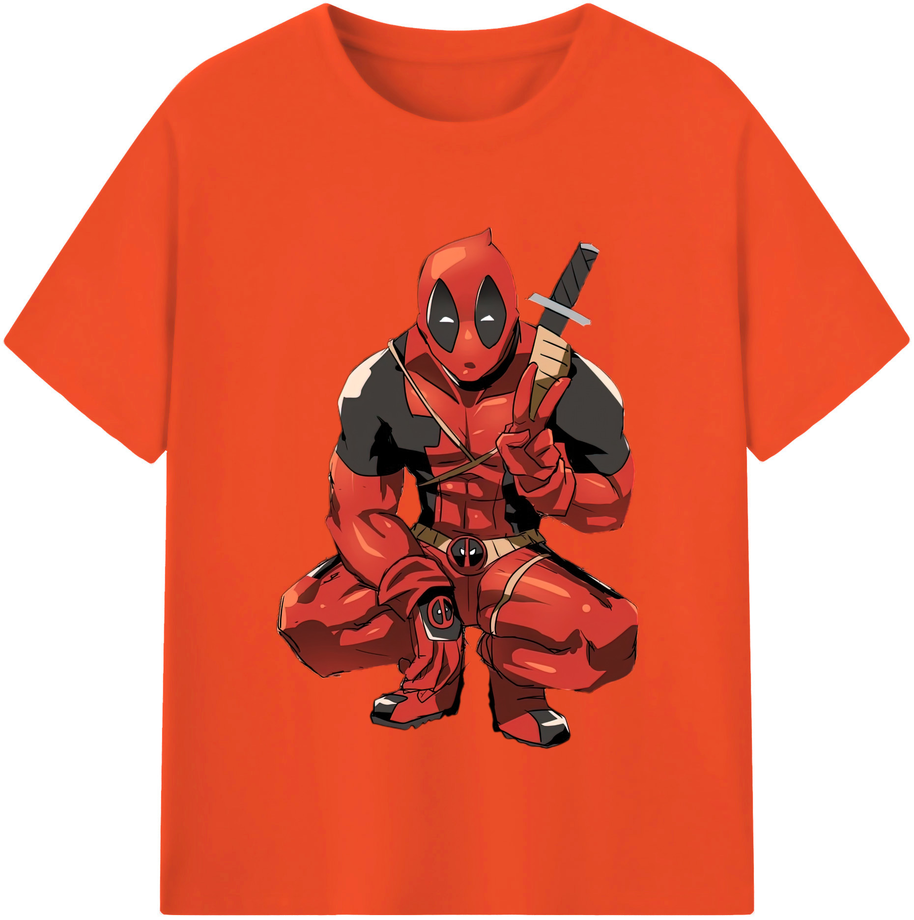 （画像用） Deadpool デッドプール 綿100％半袖Tシャツ（フロントプリント）