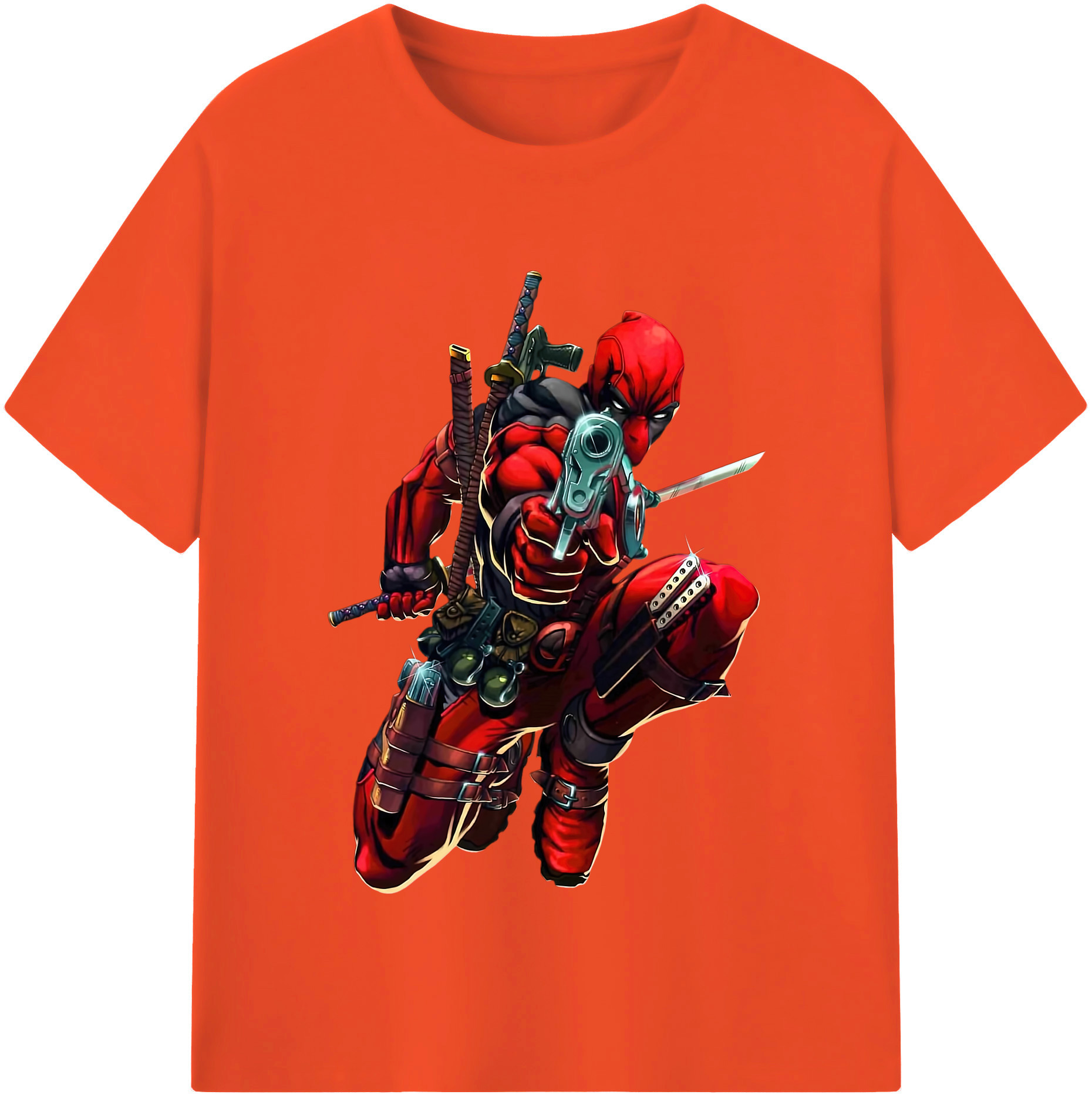 （画像用） Deadpool デッドプール 綿100％半袖Tシャツ（フロントプリント）