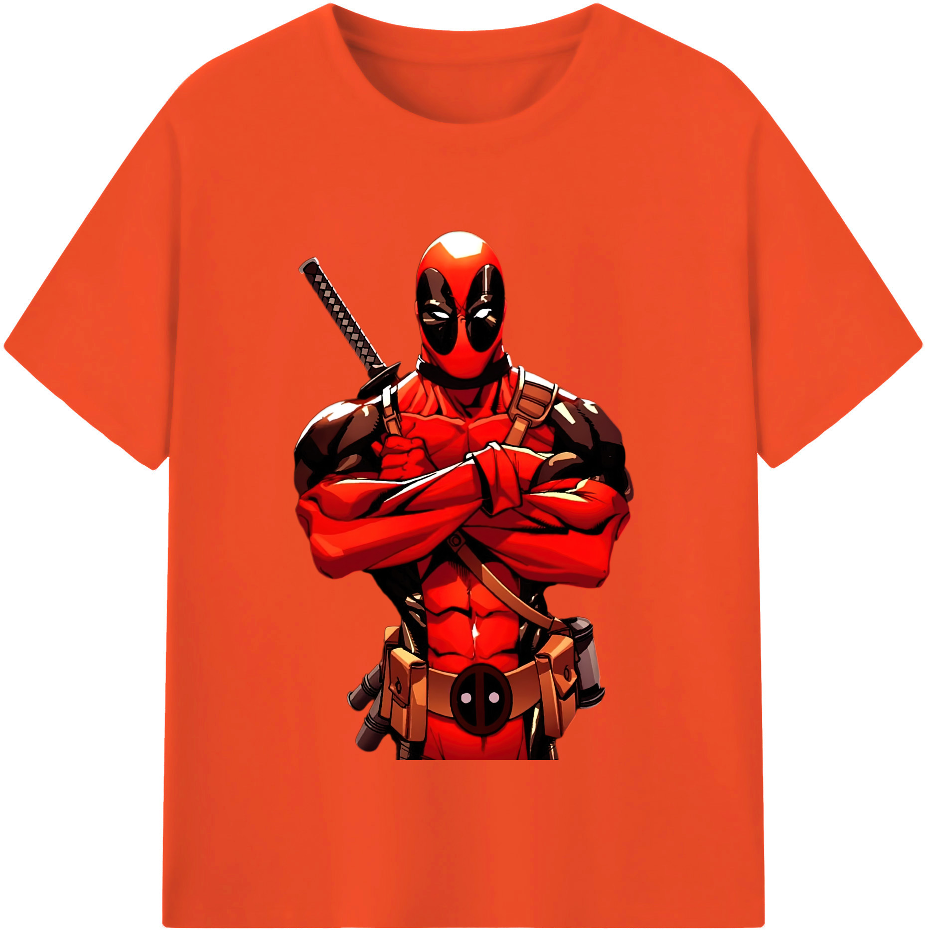 （画像用） Deadpool デッドプール 綿100％半袖Tシャツ（フロントプリント）