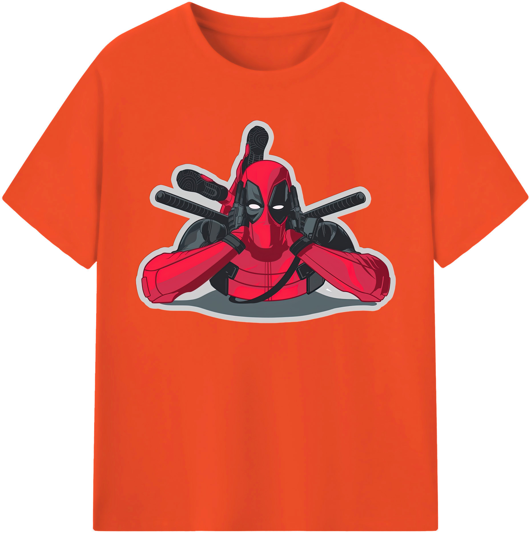 （画像用） Deadpool デッドプール 綿100％半袖Tシャツ（フロントプリント）