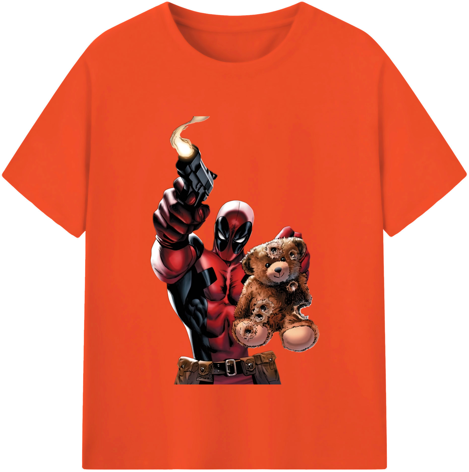 （画像用） Deadpool デッドプール 綿100％半袖Tシャツ（フロントプリント）