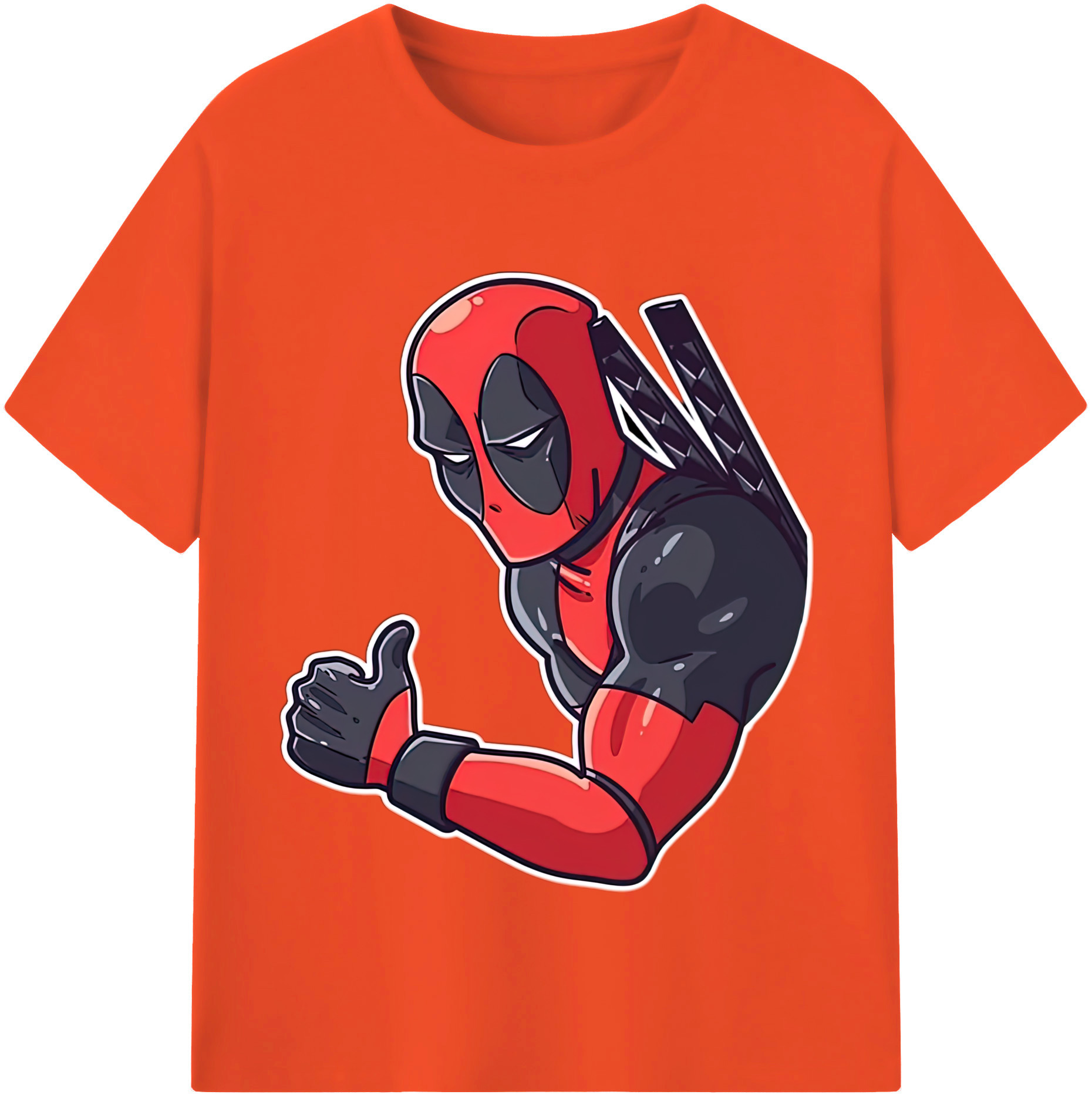 （画像用） Deadpool デッドプール 綿100％半袖Tシャツ（フロントプリント）