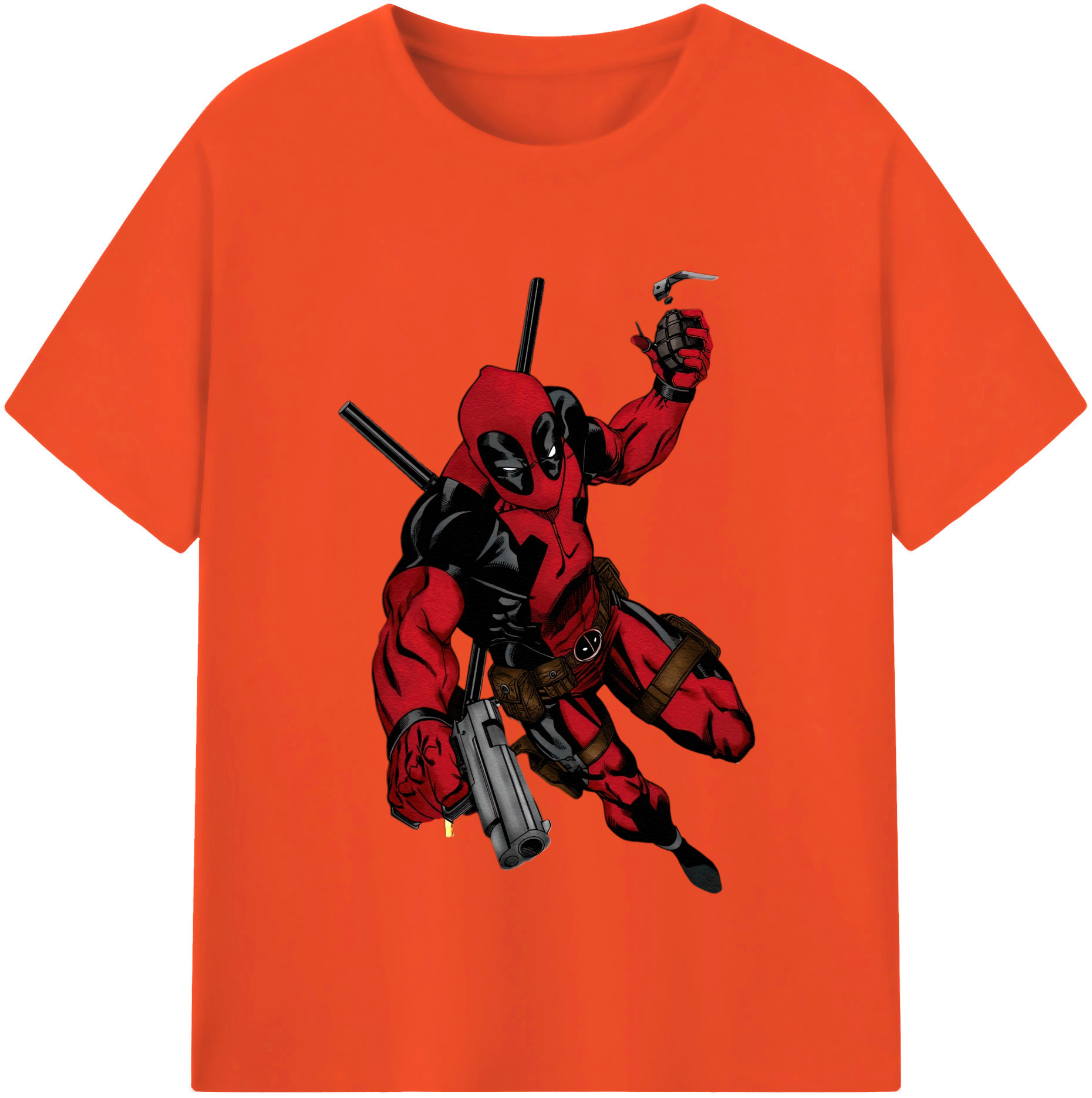 （画像用） Deadpool デッドプール 綿100％半袖Tシャツ（フロントプリント）