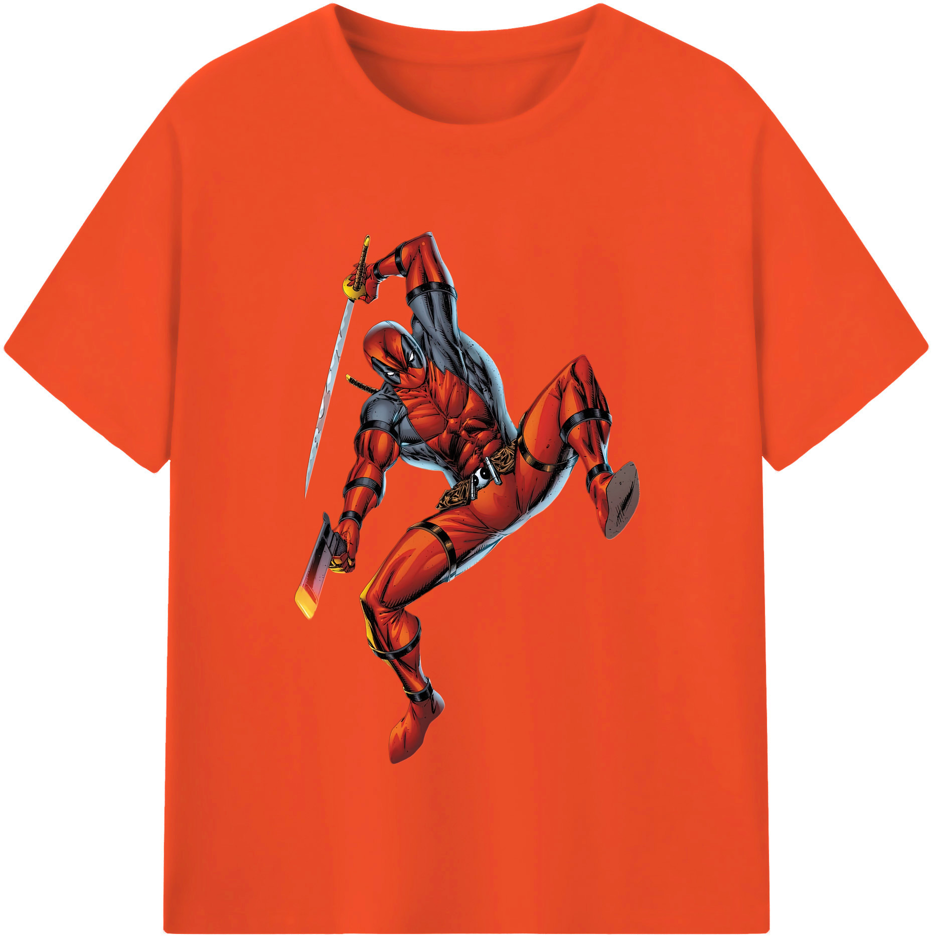 （画像用） Deadpool デッドプール 綿100％半袖Tシャツ（フロントプリント）