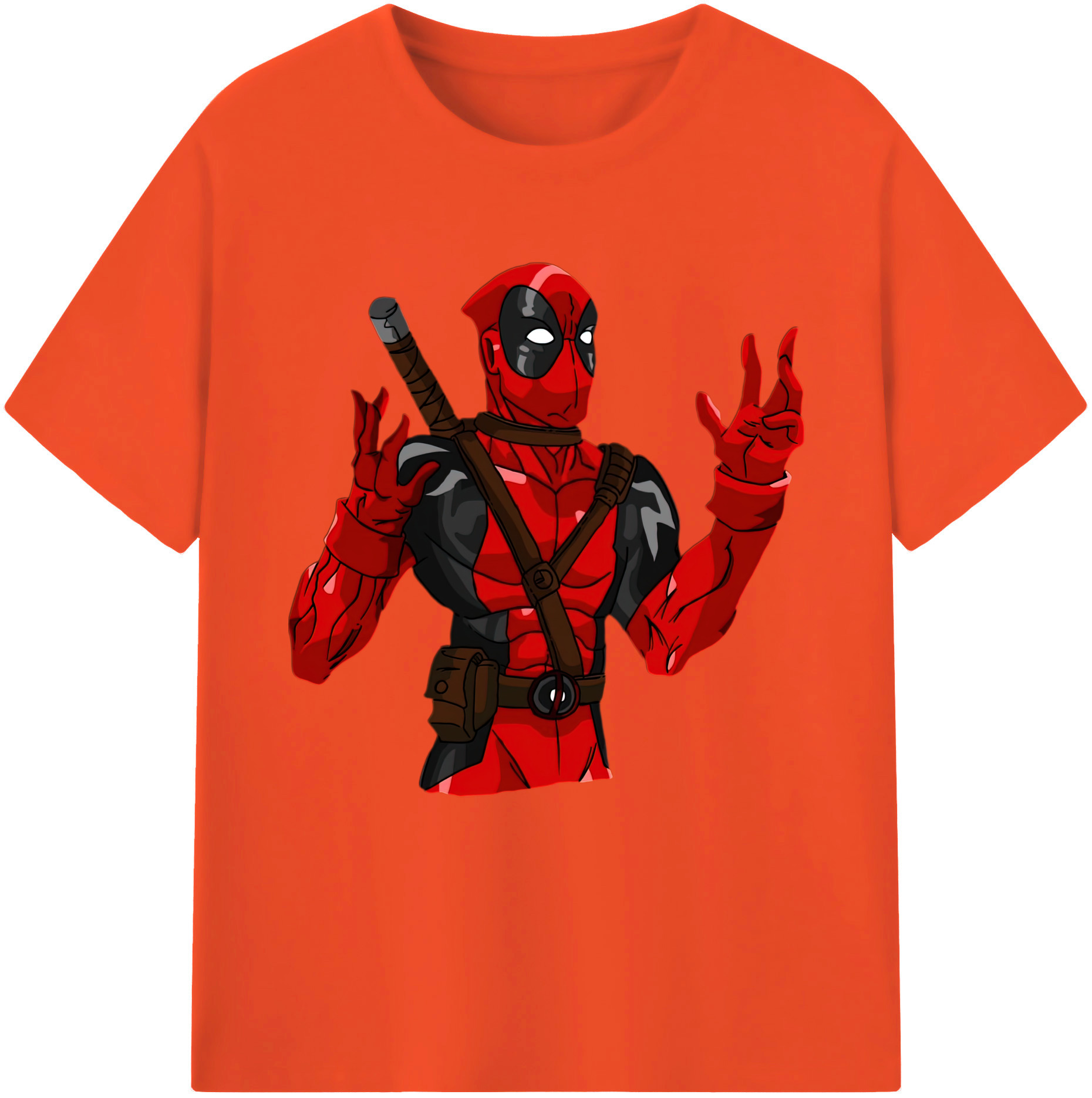 （画像用） Deadpool デッドプール 綿100％半袖Tシャツ（フロントプリント）