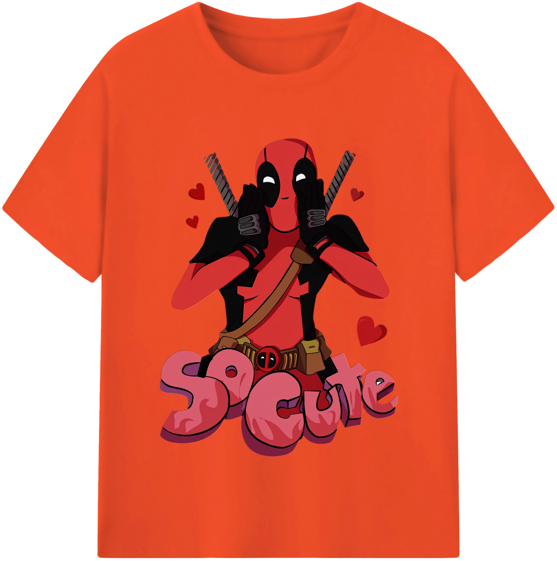 （画像用） Deadpool デッドプール 綿100％半袖Tシャツ（フロントプリント）