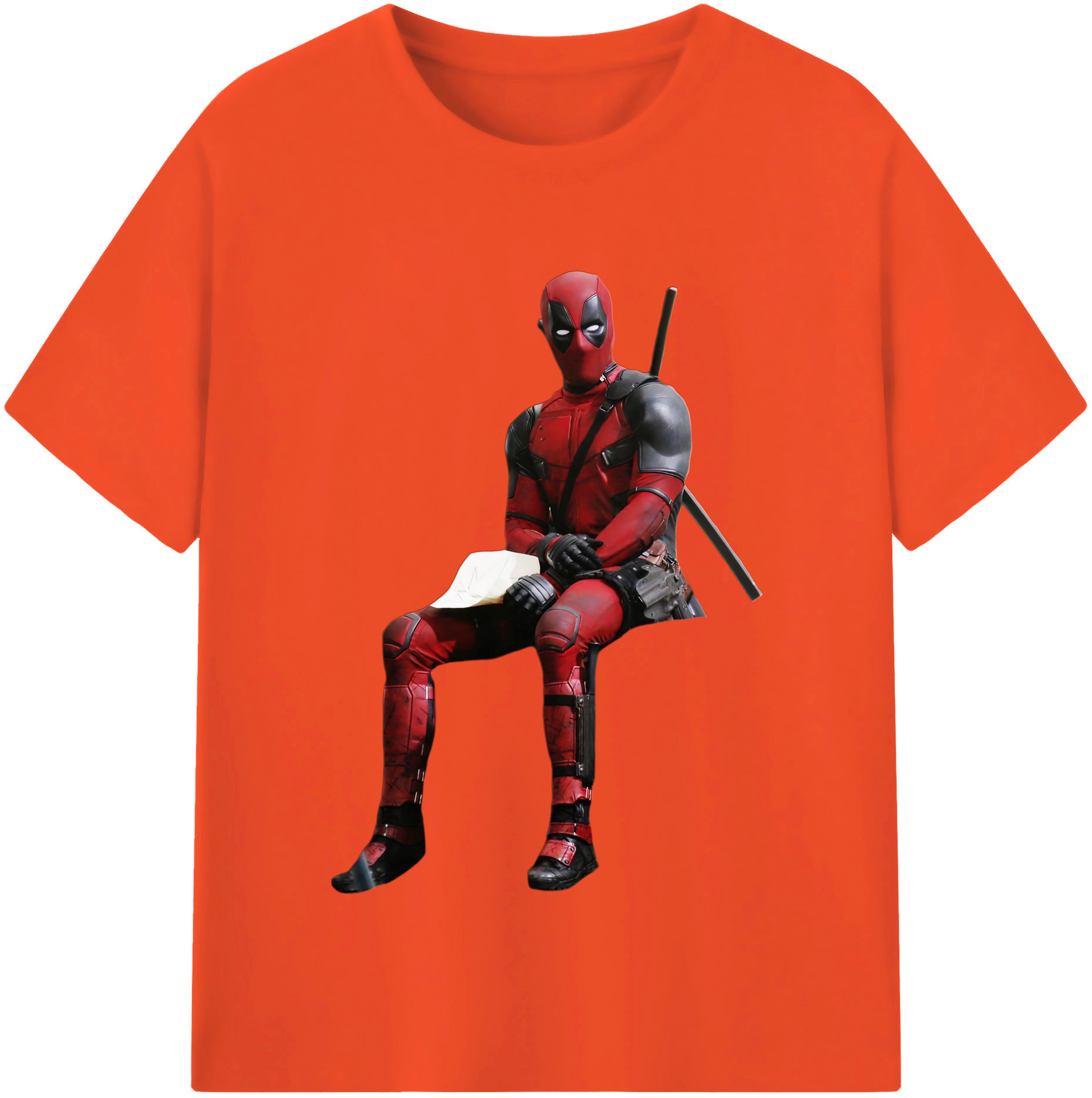 （画像用） Deadpool デッドプール 綿100％半袖Tシャツ（フロントプリント）