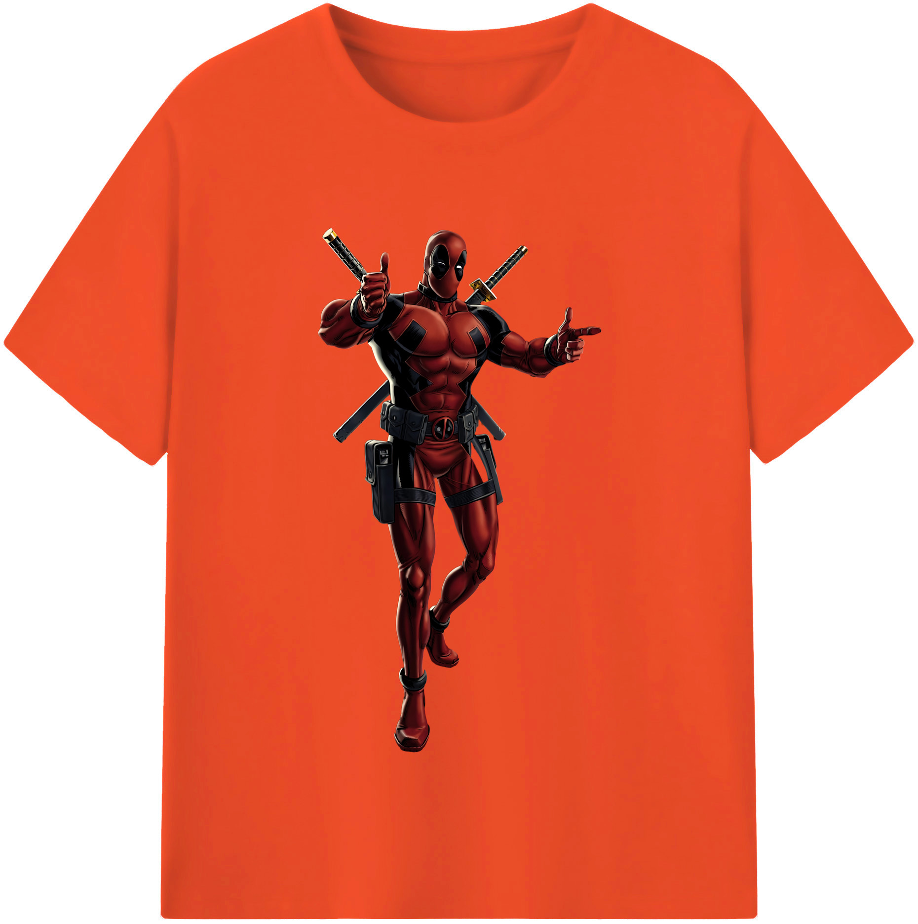 （画像用） Deadpool デッドプール 綿100％半袖Tシャツ（フロントプリント）