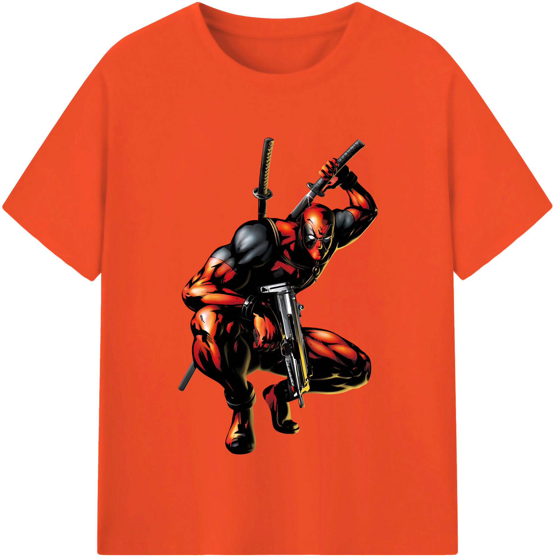 （画像用） Deadpool デッドプール 綿100％半袖Tシャツ（フロントプリント）