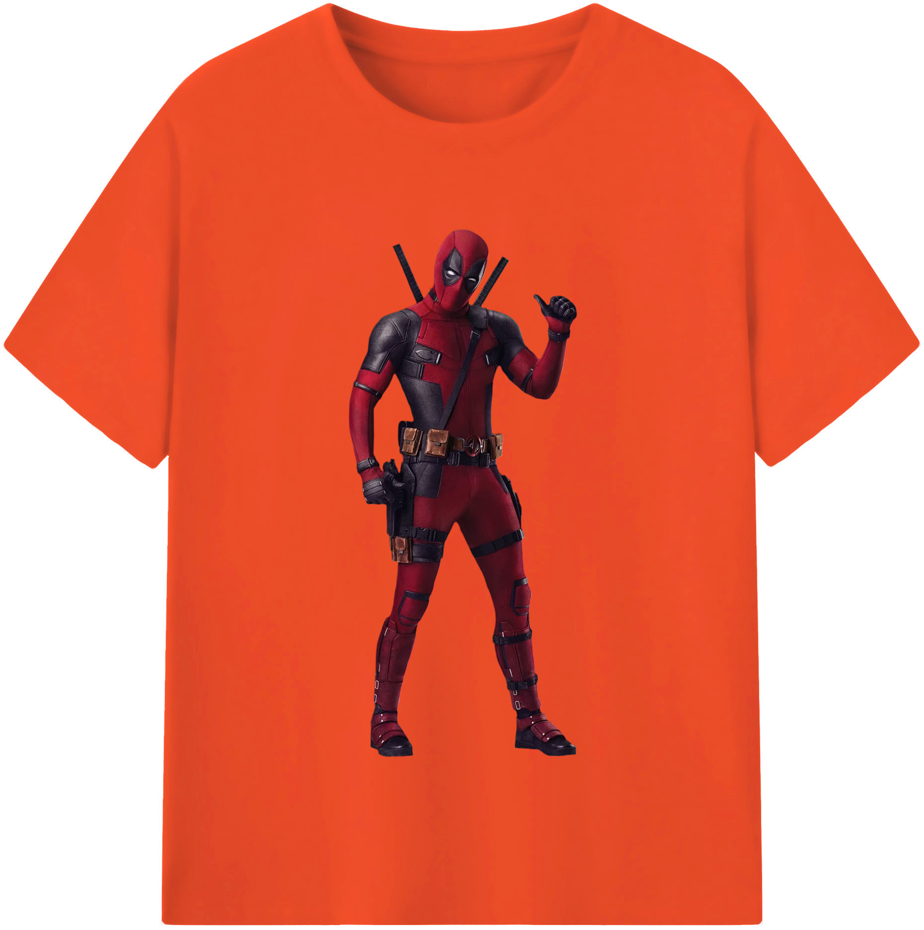 （画像用） Deadpool デッドプール 綿100％半袖Tシャツ（フロントプリント）