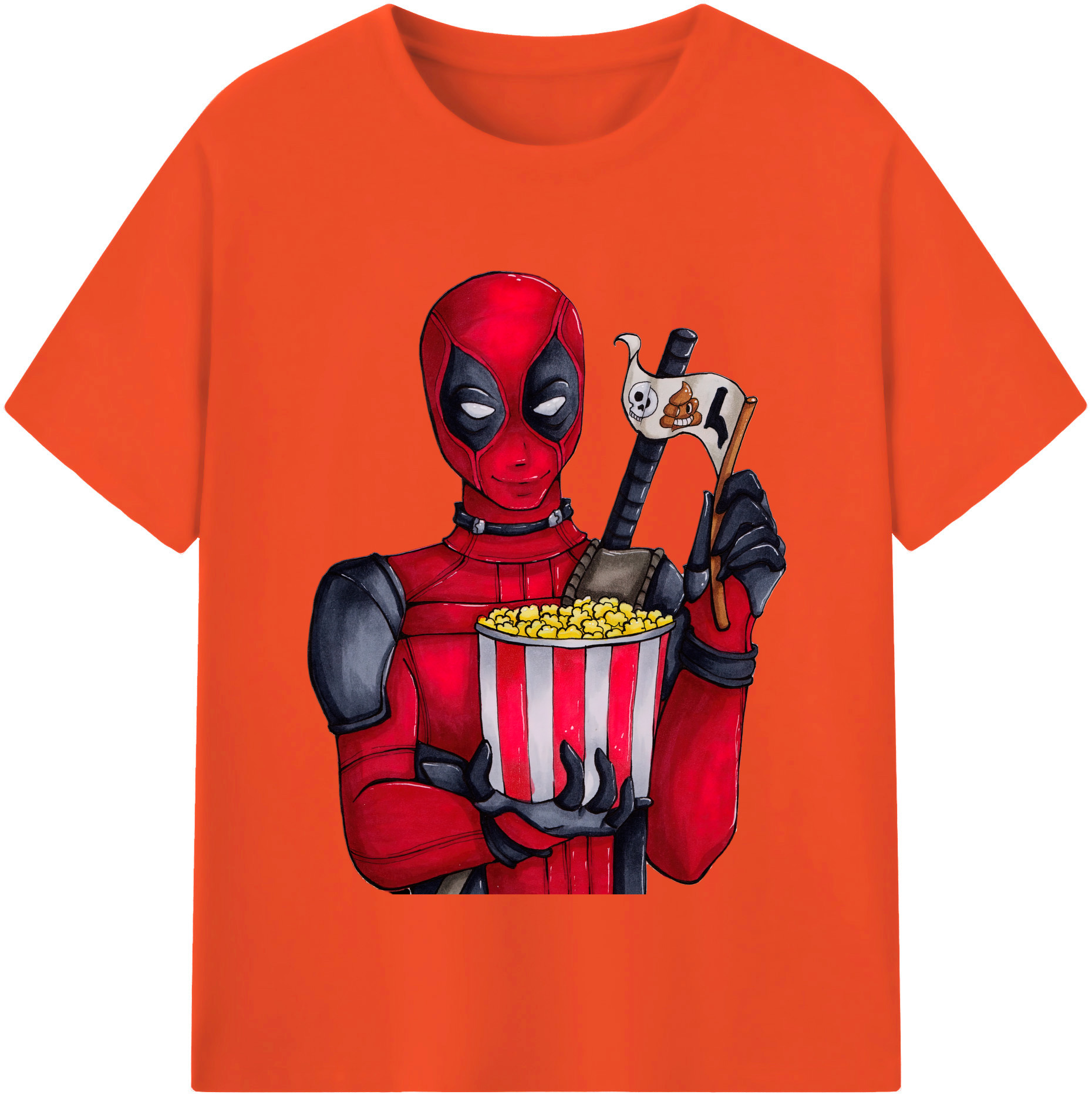 （画像用） Deadpool デッドプール 綿100％半袖Tシャツ（フロントプリント）