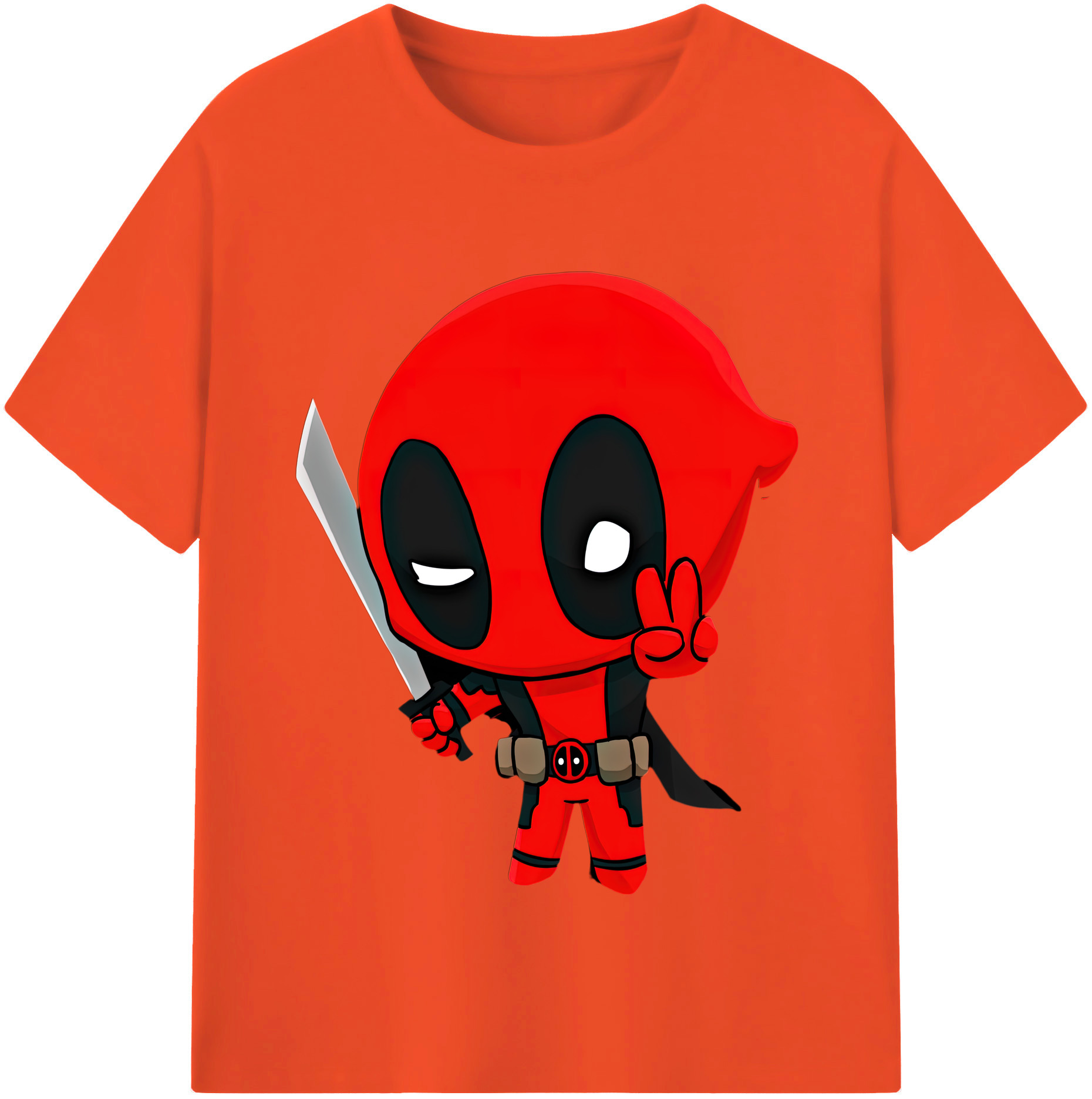 （画像用） Deadpool デッドプール 綿100％半袖Tシャツ（フロントプリント）