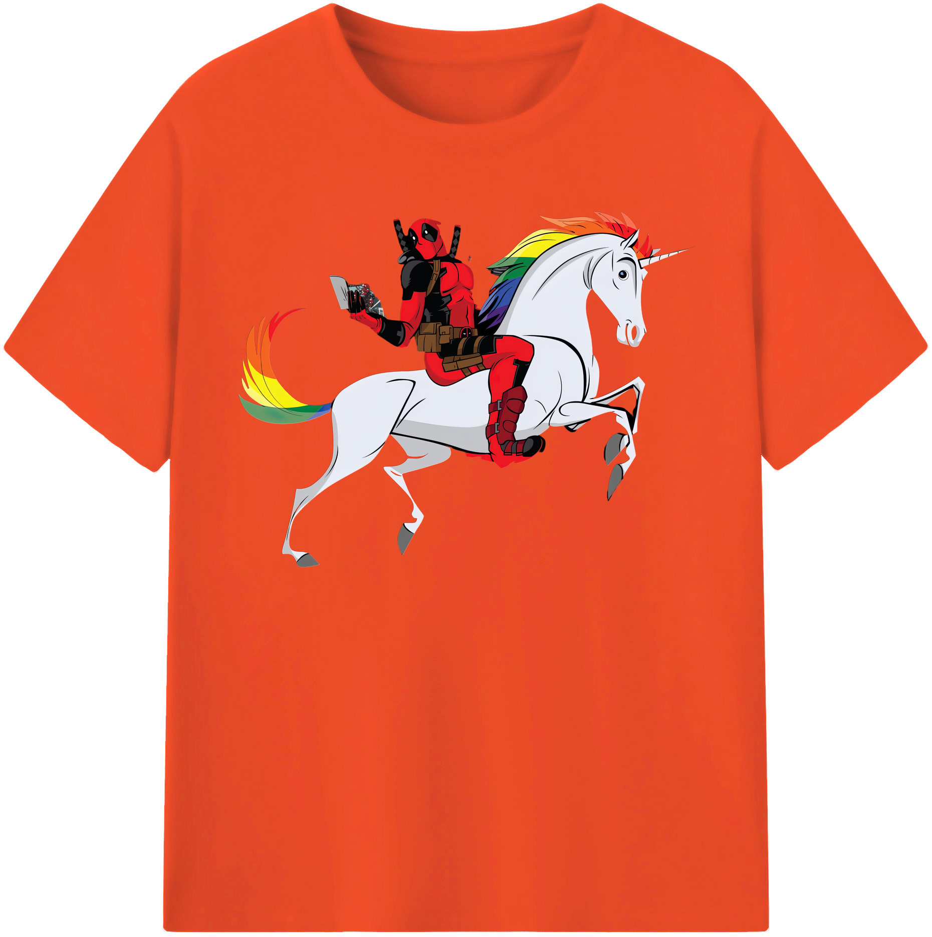 （画像用） Deadpool デッドプール 綿100％半袖Tシャツ（フロントプリント）