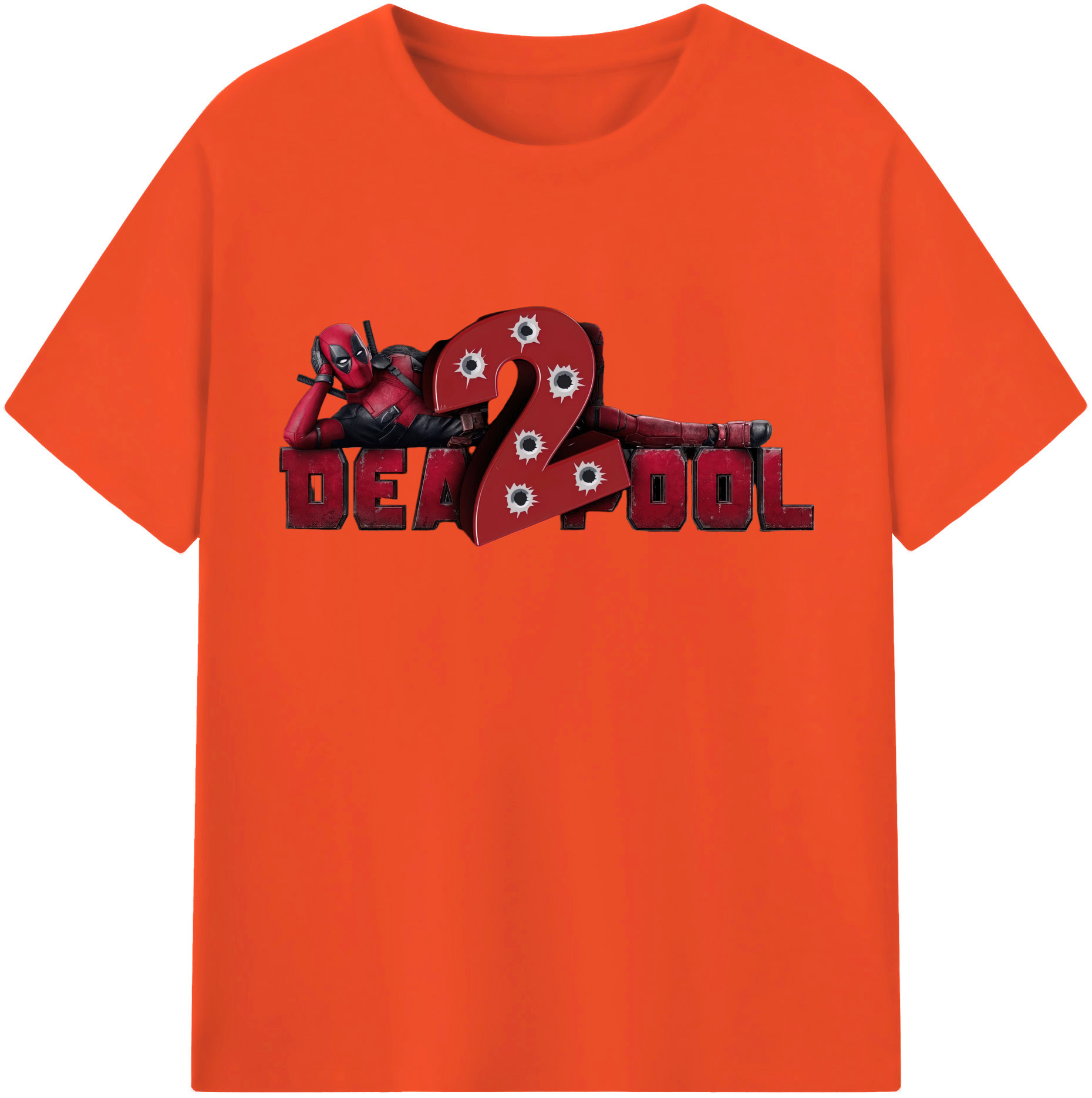 （画像用） Deadpool デッドプール 綿100％半袖Tシャツ（フロントプリント）
