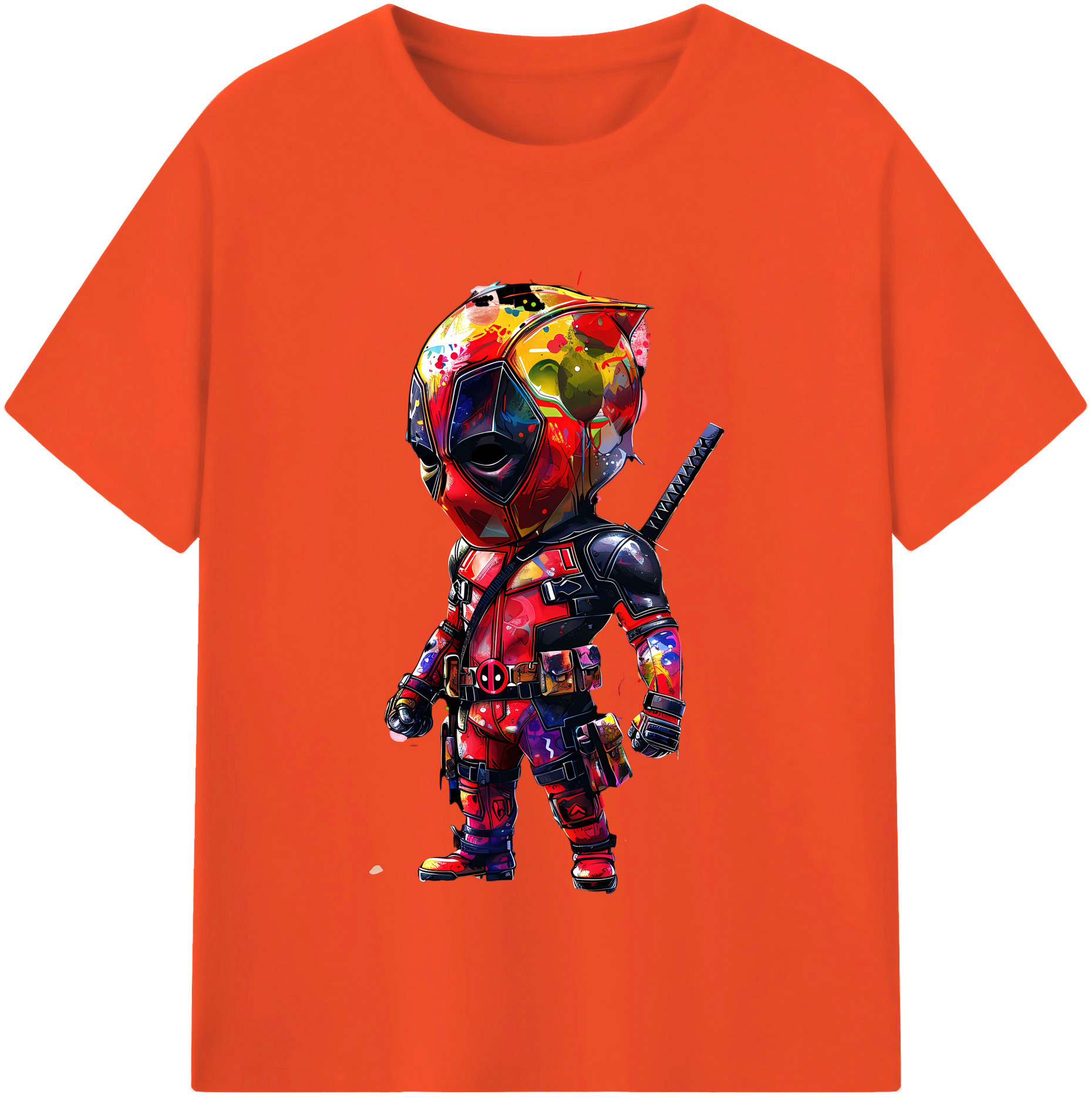 （画像用） Deadpool デッドプール 綿100％半袖Tシャツ（フロントプリント）