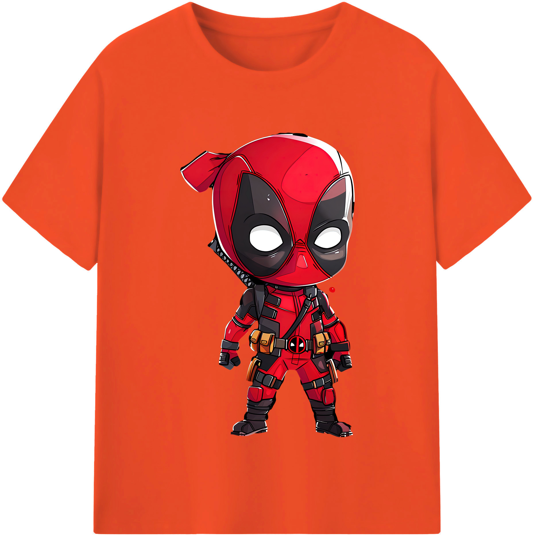 （画像用） Deadpool デッドプール 綿100％半袖Tシャツ（フロントプリント）