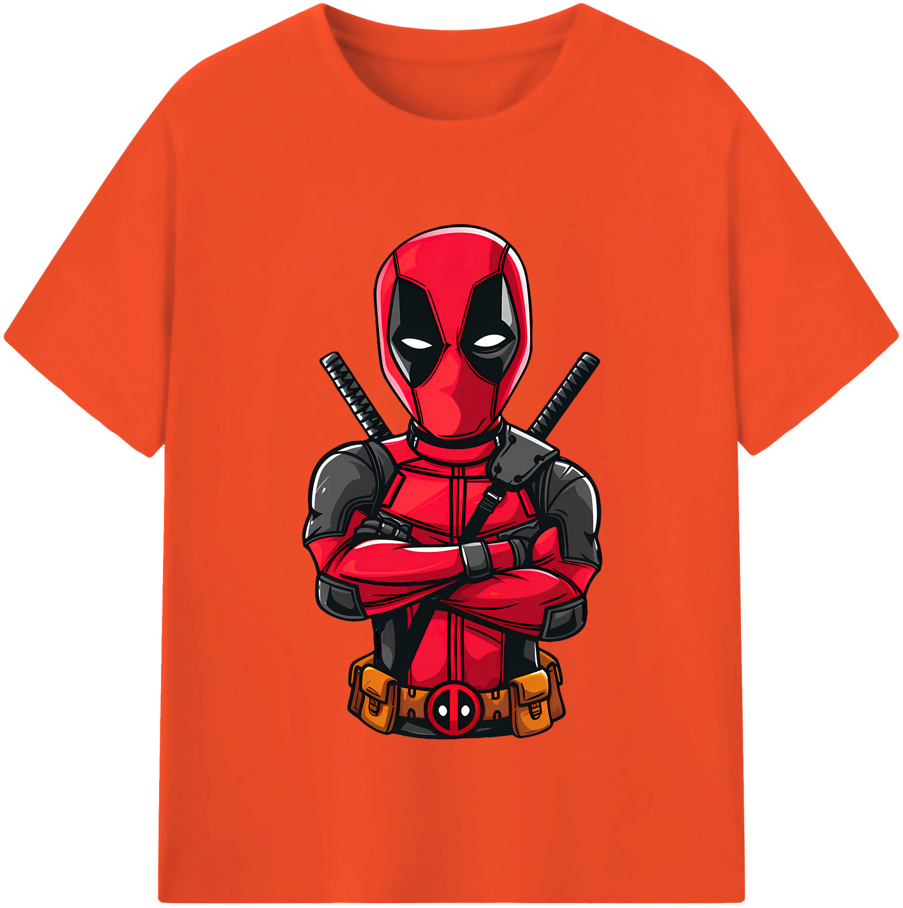 （画像用） Deadpool デッドプール 綿100％半袖Tシャツ（フロントプリント）