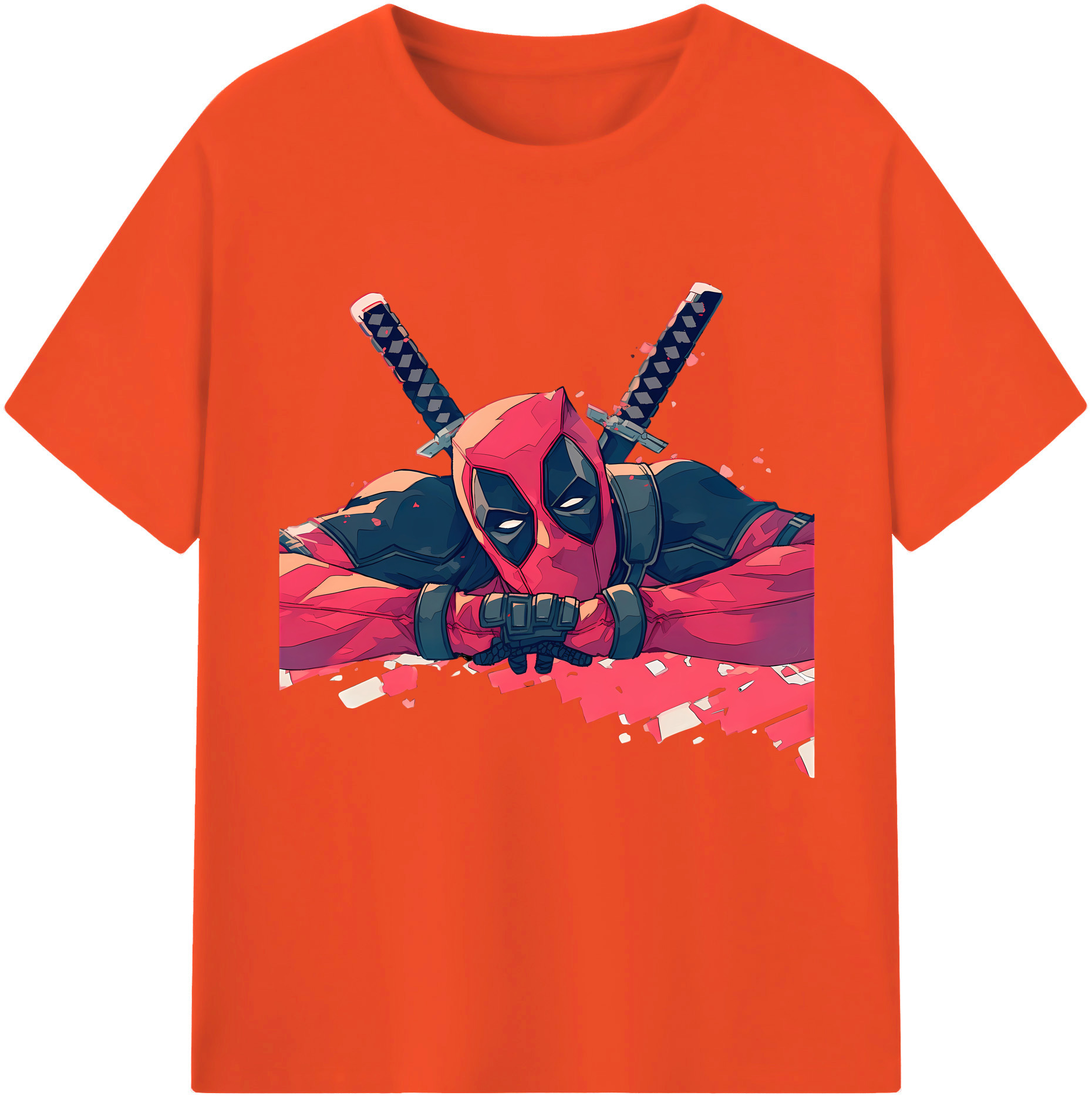 （画像用） Deadpool デッドプール 綿100％半袖Tシャツ（フロントプリント）