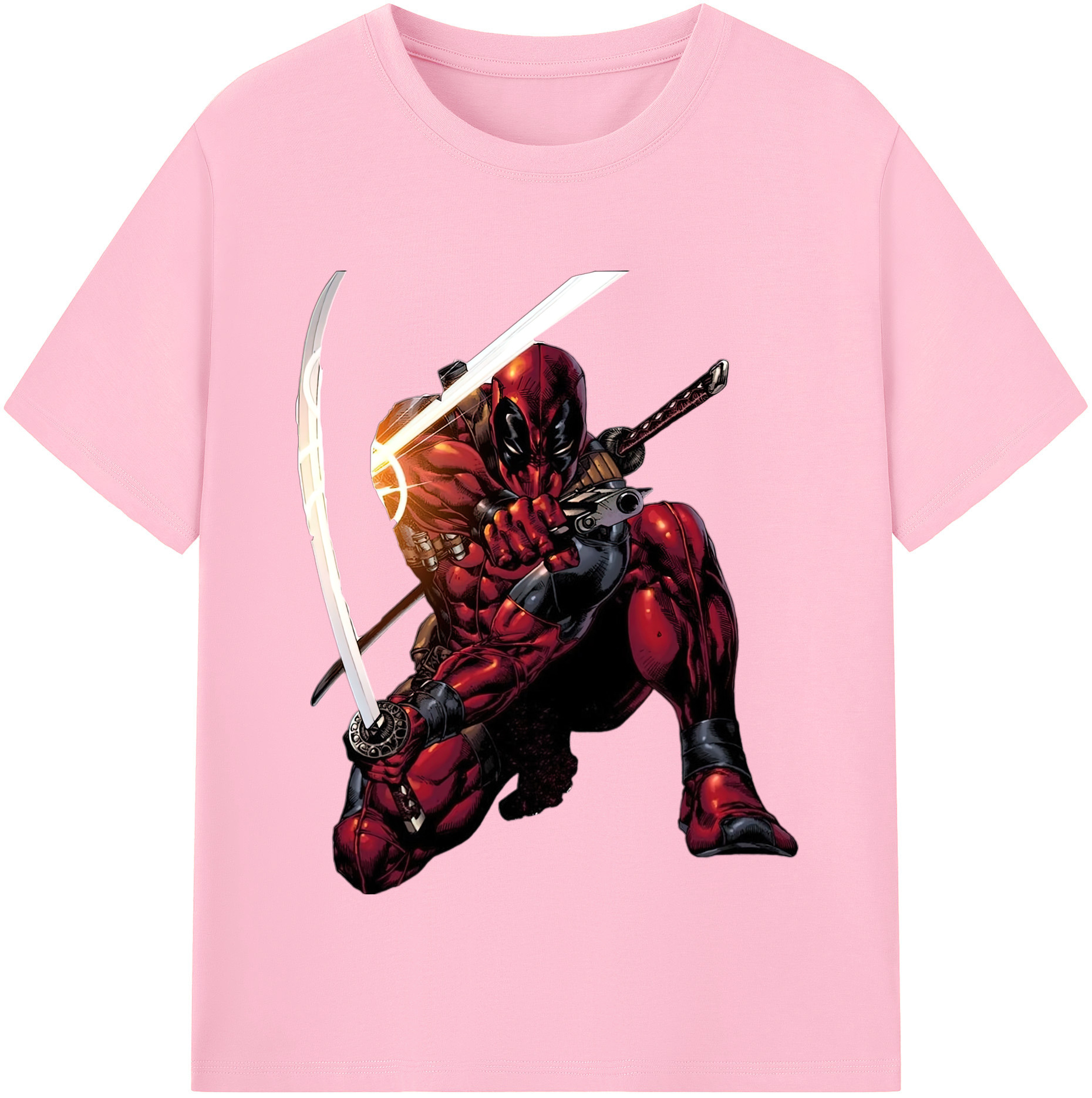 （画像用） Deadpool デッドプール 綿100％半袖Tシャツ（フロントプリント）