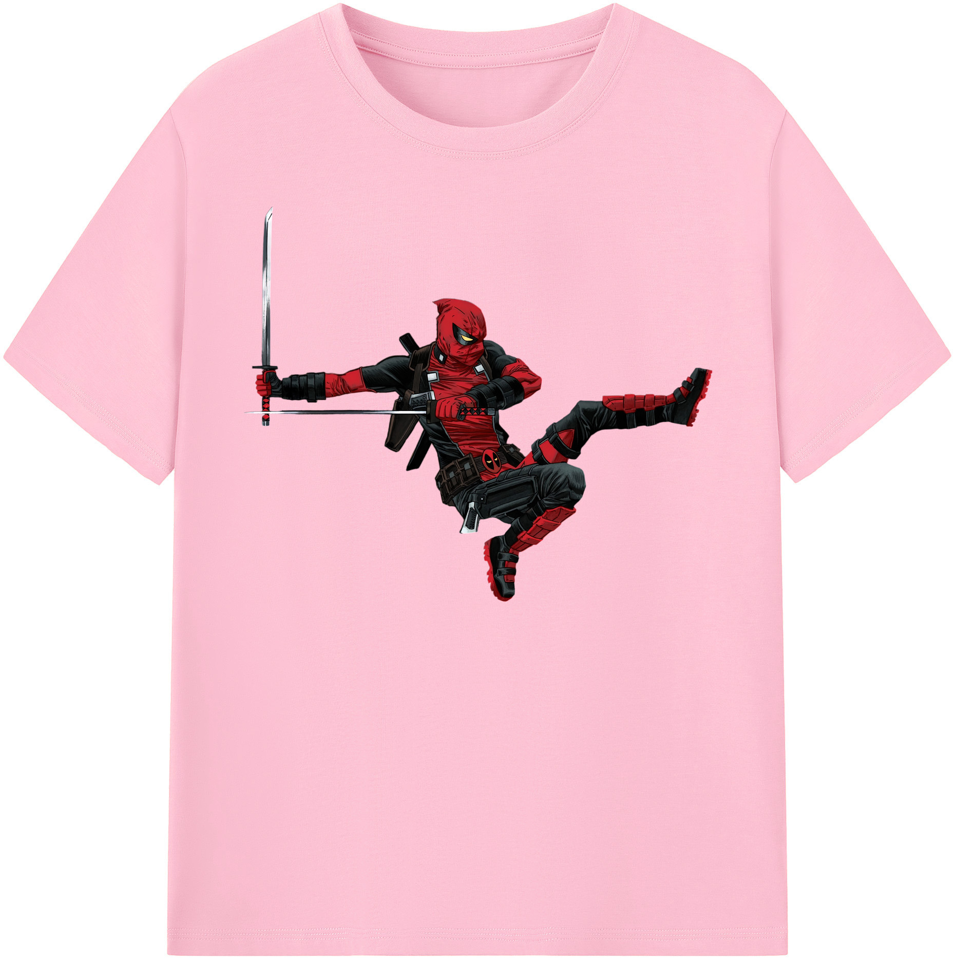 （画像用） Deadpool デッドプール 綿100％半袖Tシャツ（フロントプリント）