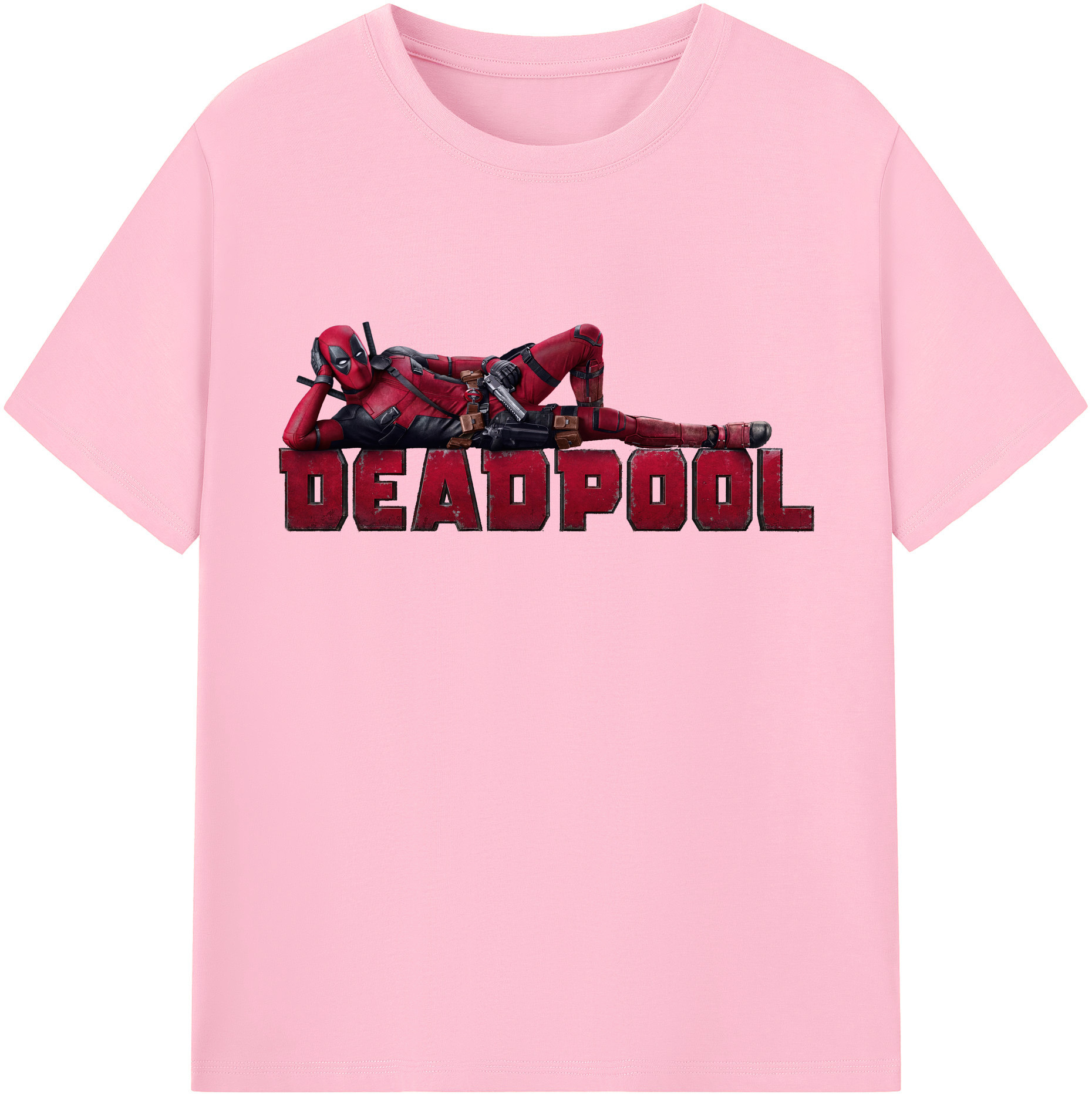 （画像用） Deadpool デッドプール 綿100％半袖Tシャツ（フロントプリント）