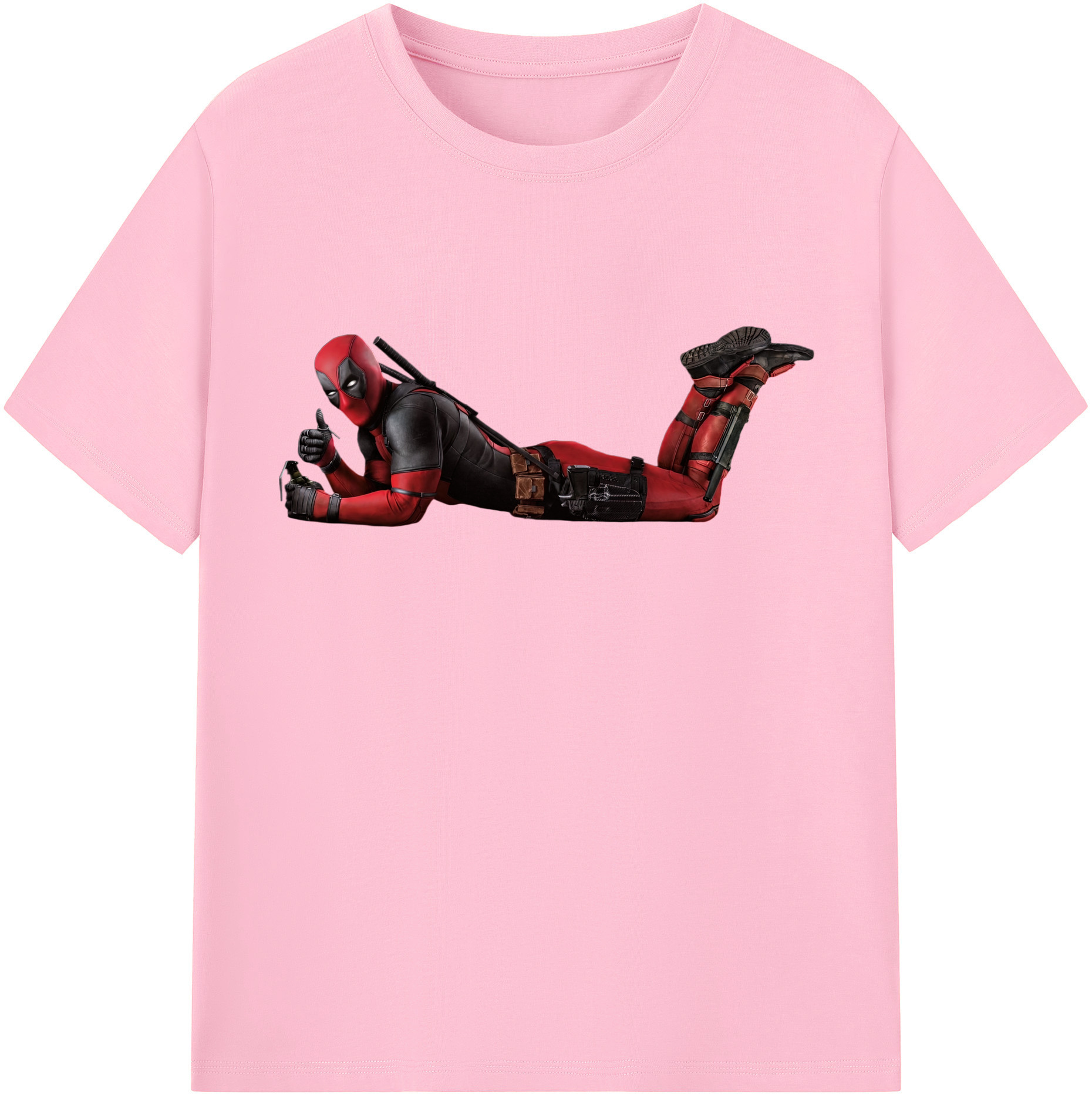 （画像用） Deadpool デッドプール 綿100％半袖Tシャツ（フロントプリント）