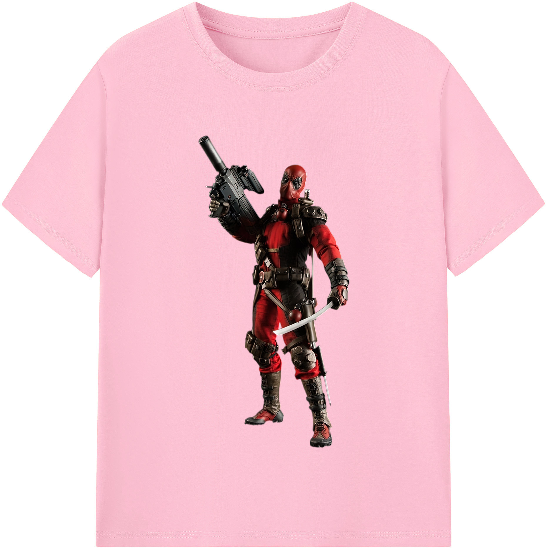（画像用） Deadpool デッドプール 綿100％半袖Tシャツ（フロントプリント）