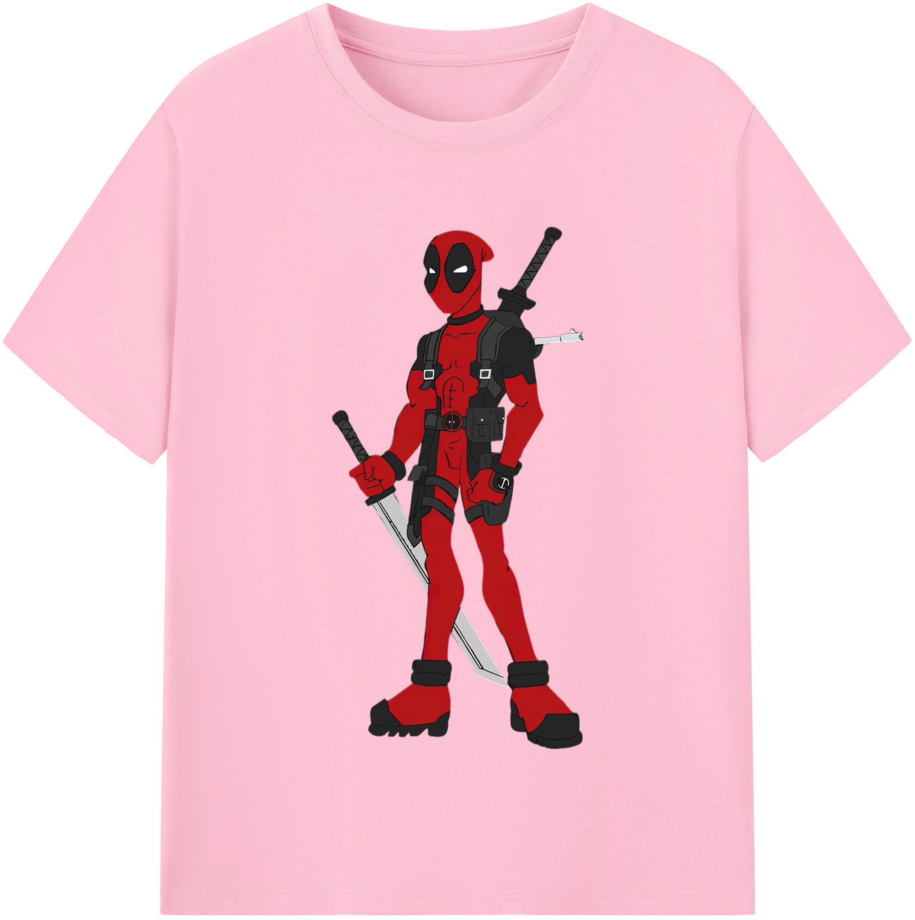 （画像用） Deadpool デッドプール 綿100％半袖Tシャツ（フロントプリント）