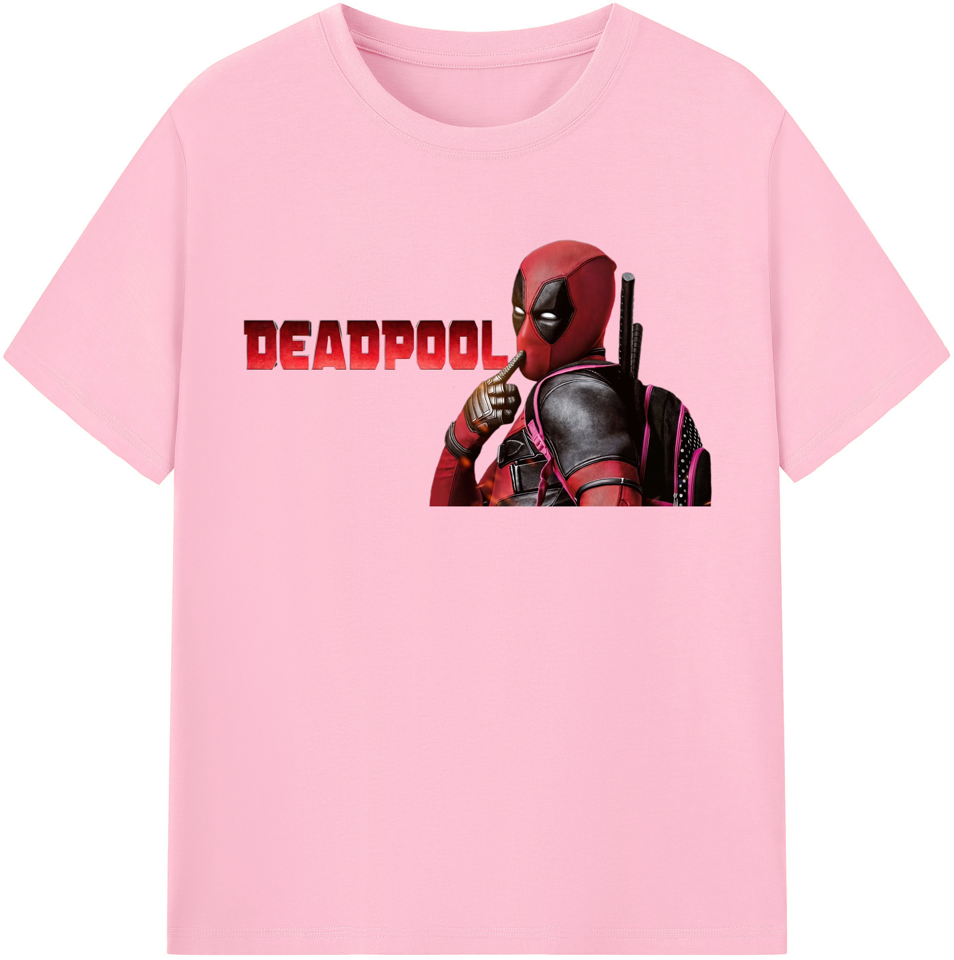 （画像用） Deadpool デッドプール 綿100％半袖Tシャツ（フロントプリント）