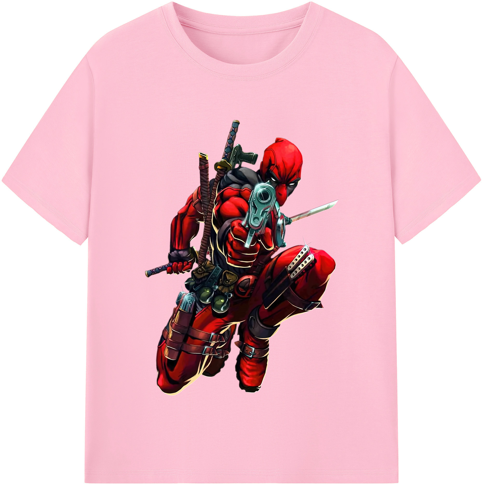 （画像用） Deadpool デッドプール 綿100％半袖Tシャツ（フロントプリント）