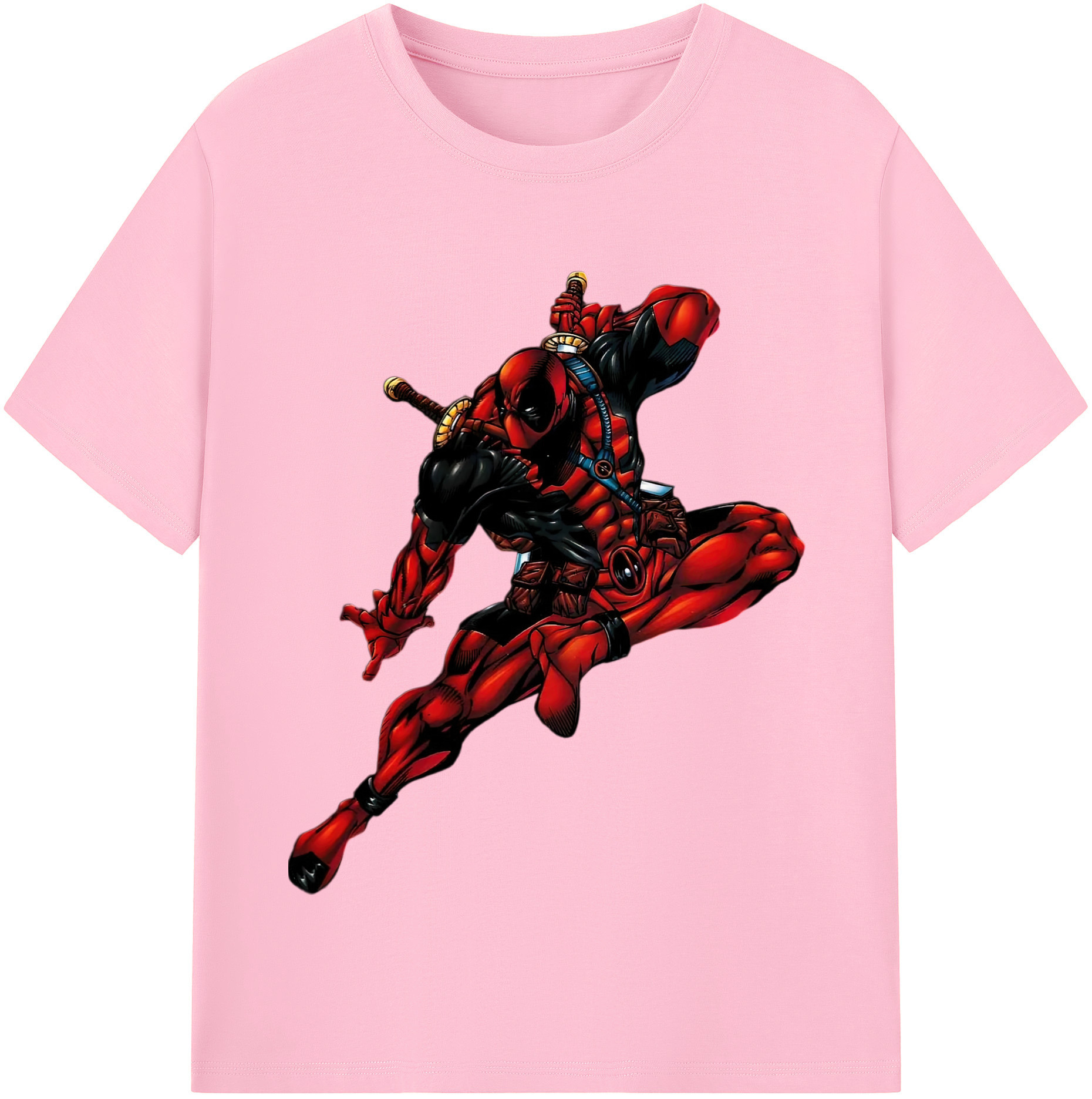 （画像用） Deadpool デッドプール 綿100％半袖Tシャツ（フロントプリント）
