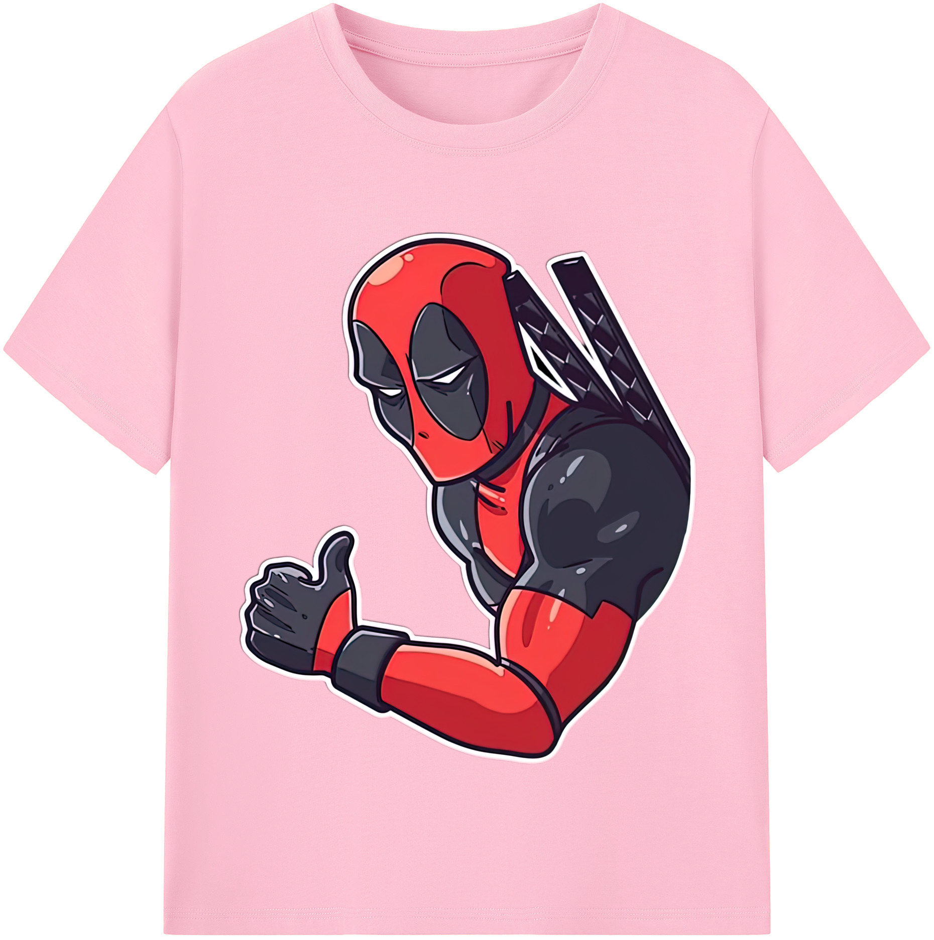 （画像用） Deadpool デッドプール 綿100％半袖Tシャツ（フロントプリント）