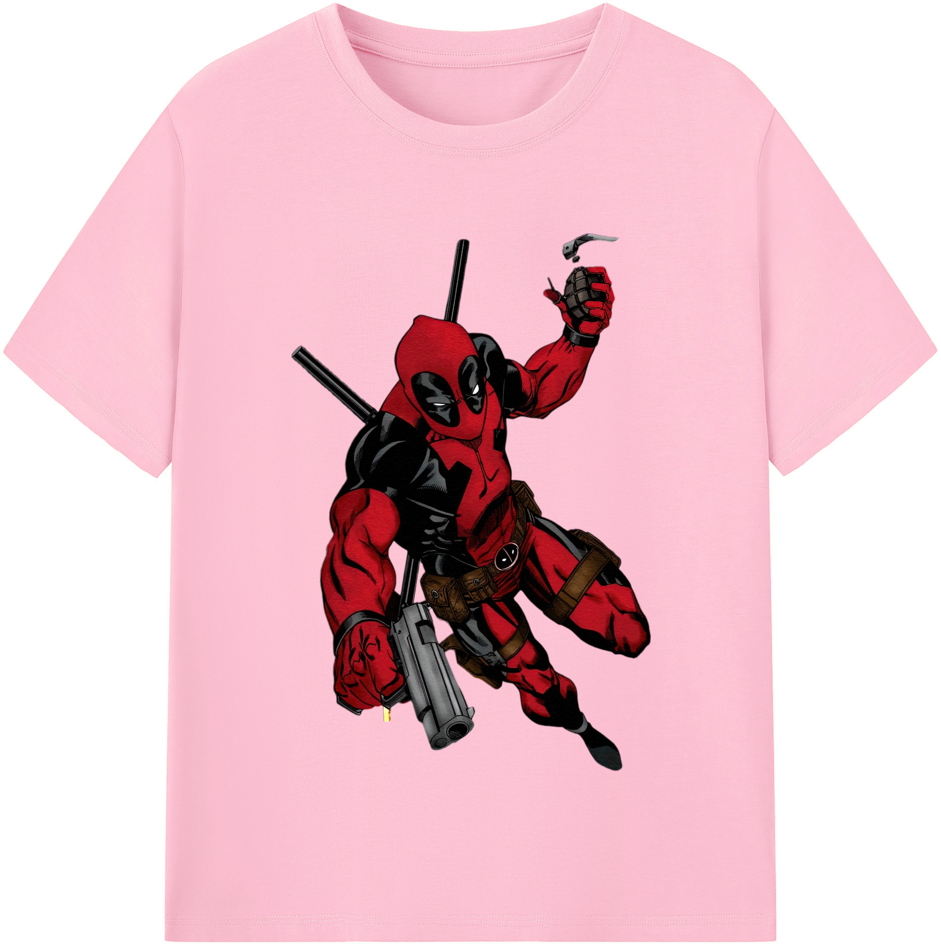 （画像用） Deadpool デッドプール 綿100％半袖Tシャツ（フロントプリント）