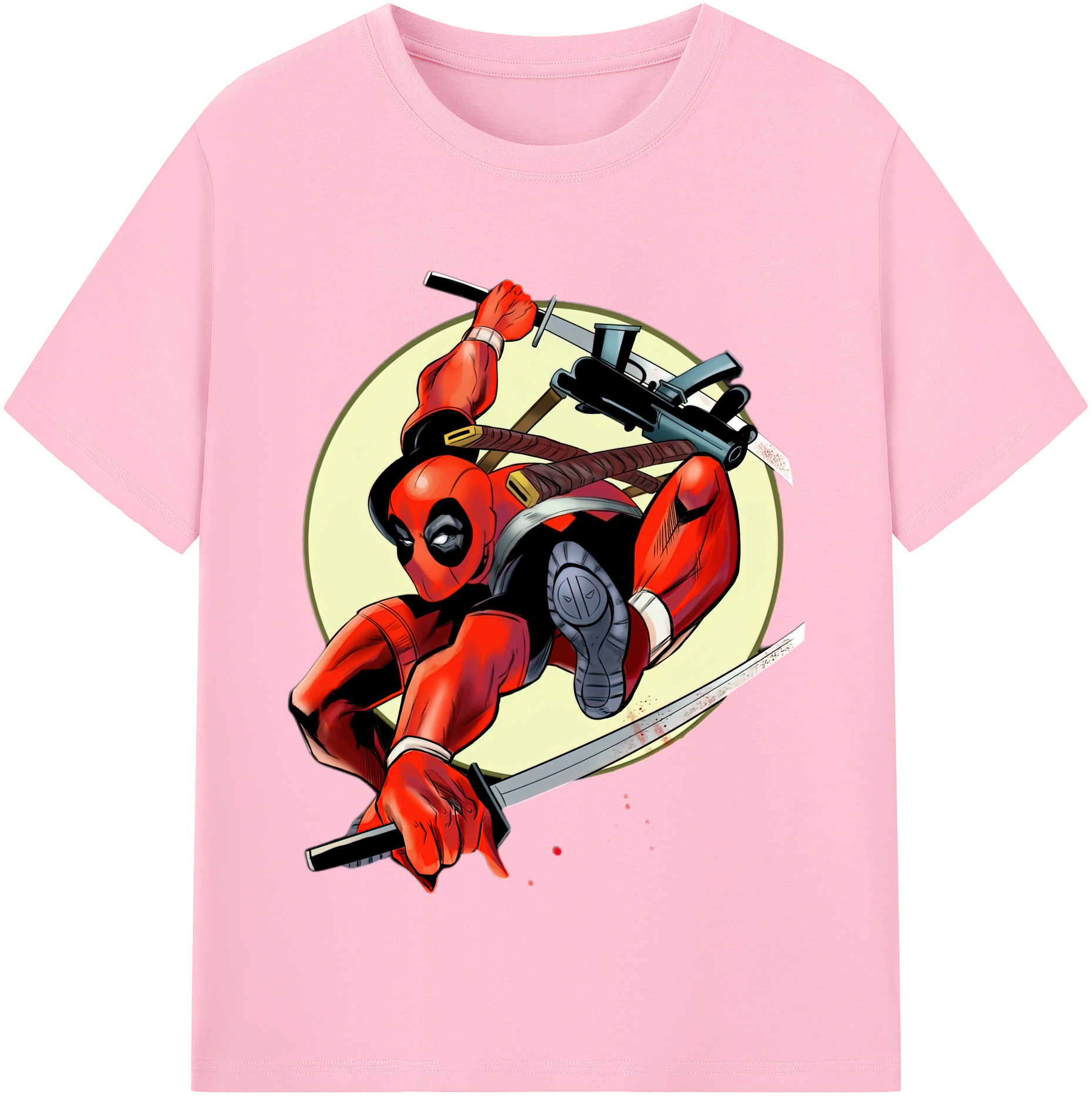 （画像用） Deadpool デッドプール 綿100％半袖Tシャツ（フロントプリント）