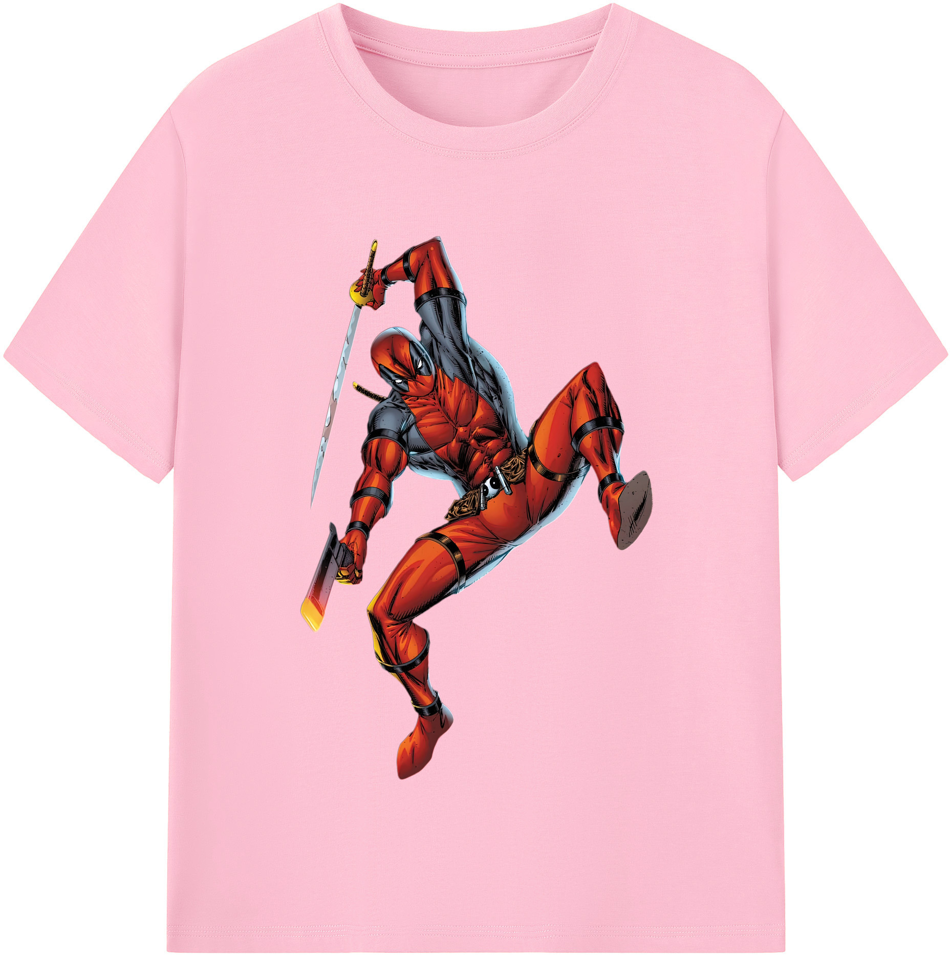 （画像用） Deadpool デッドプール 綿100％半袖Tシャツ（フロントプリント）