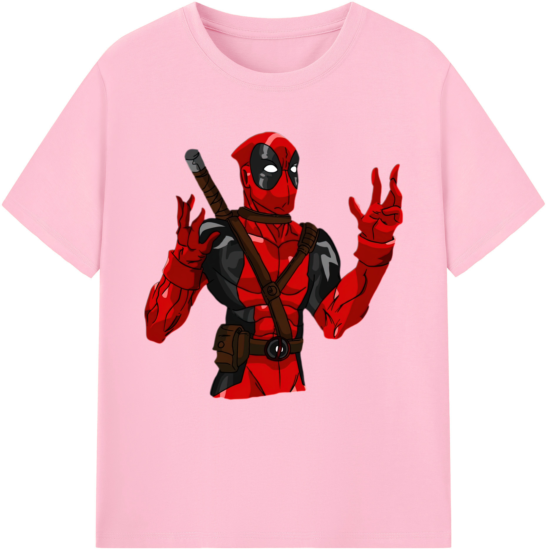 （画像用） Deadpool デッドプール 綿100％半袖Tシャツ（フロントプリント）