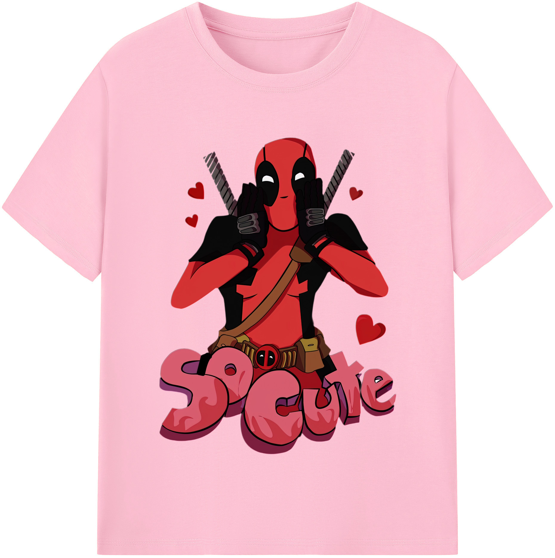 （画像用） Deadpool デッドプール 綿100％半袖Tシャツ（フロントプリント）