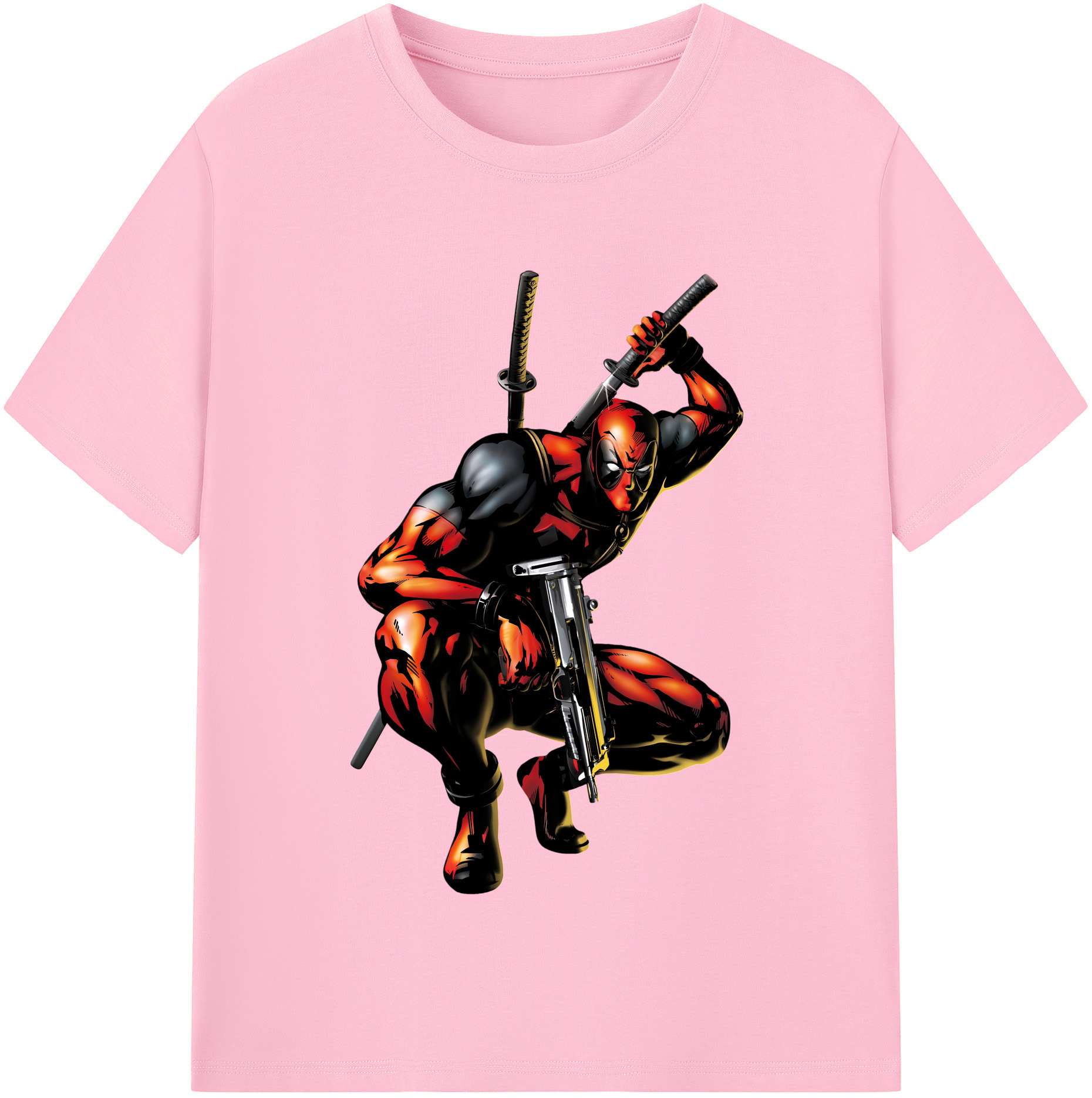 （画像用） Deadpool デッドプール 綿100％半袖Tシャツ（フロントプリント）
