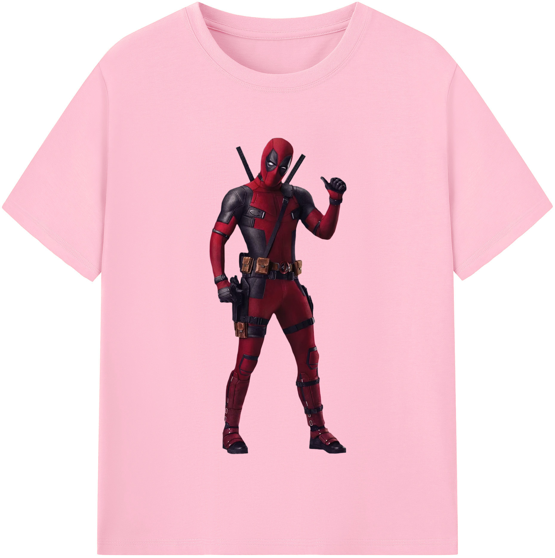 （画像用） Deadpool デッドプール 綿100％半袖Tシャツ（フロントプリント）